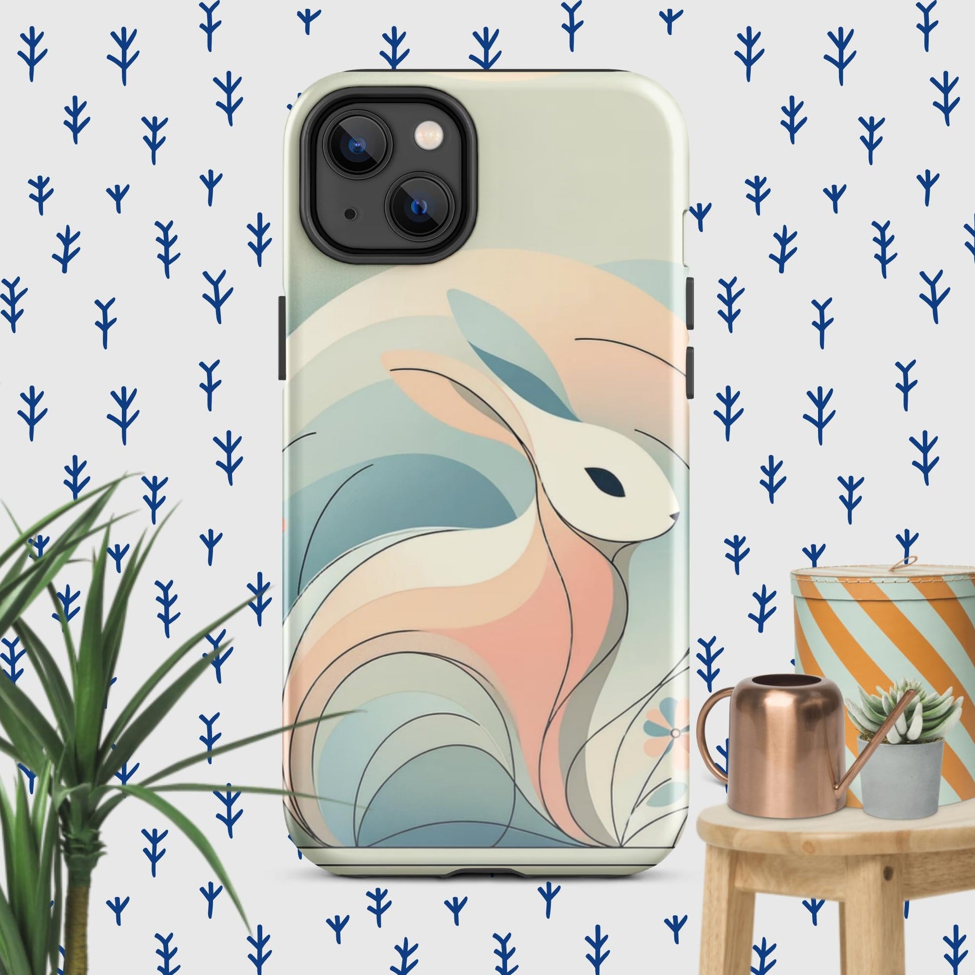 The Hologram Hook Up Glossy / iPhone 14 Plus Rabbit Icon Tough Case for iPhone®