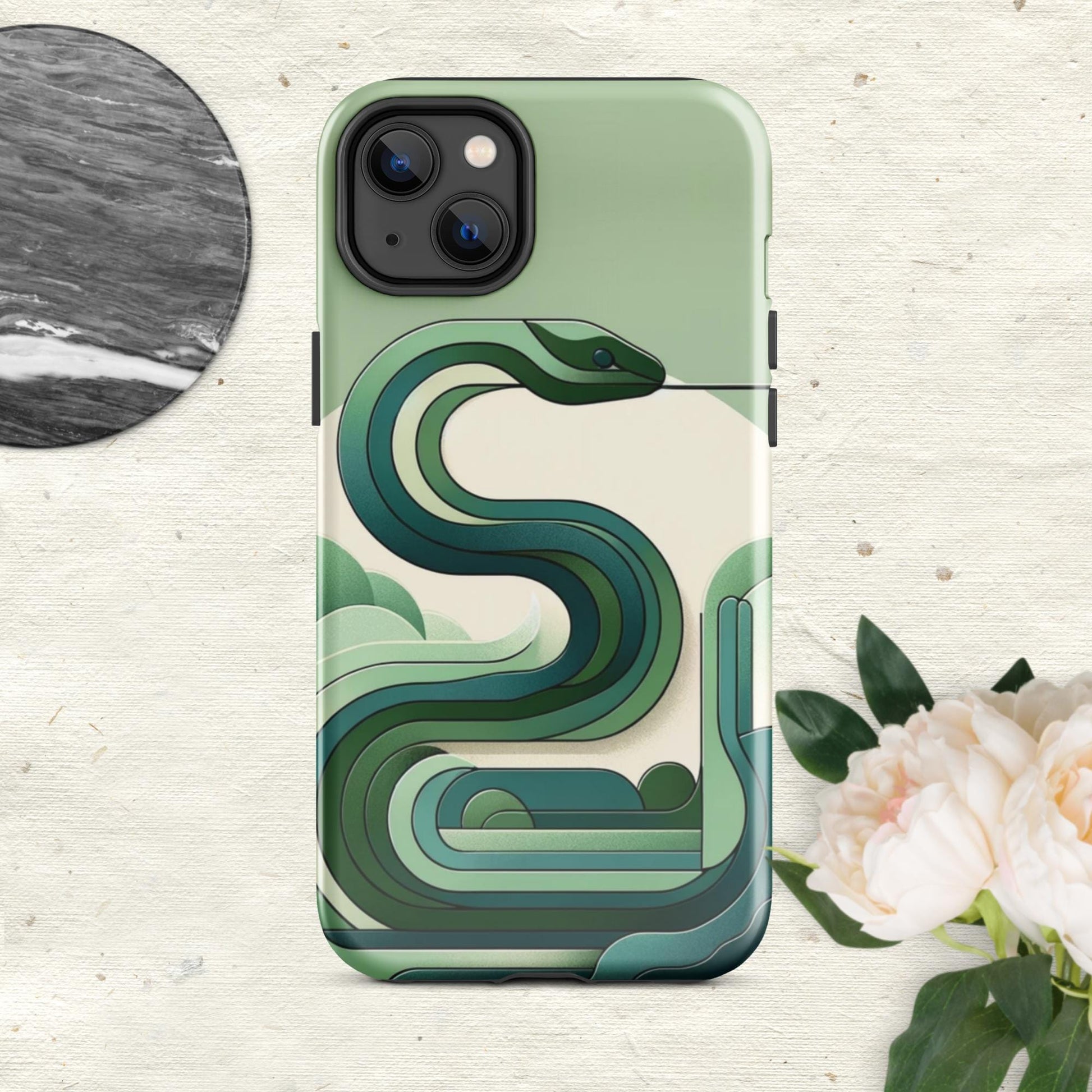 The Hologram Hook Up Glossy / iPhone 14 Plus Snake Icon Tough Case for iPhone®