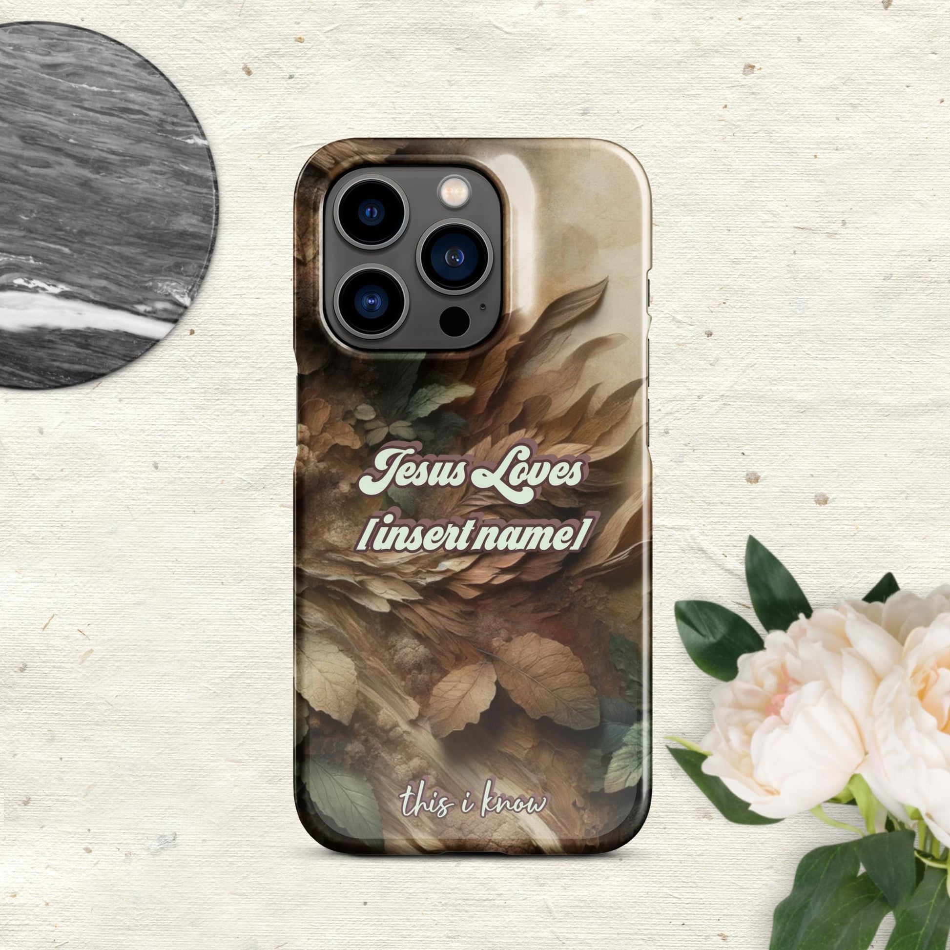 Trendyguard Glossy / iPhone 14 Pro Jesus Loves [insertname] This I Know | Custom Snap case for iPhone®
