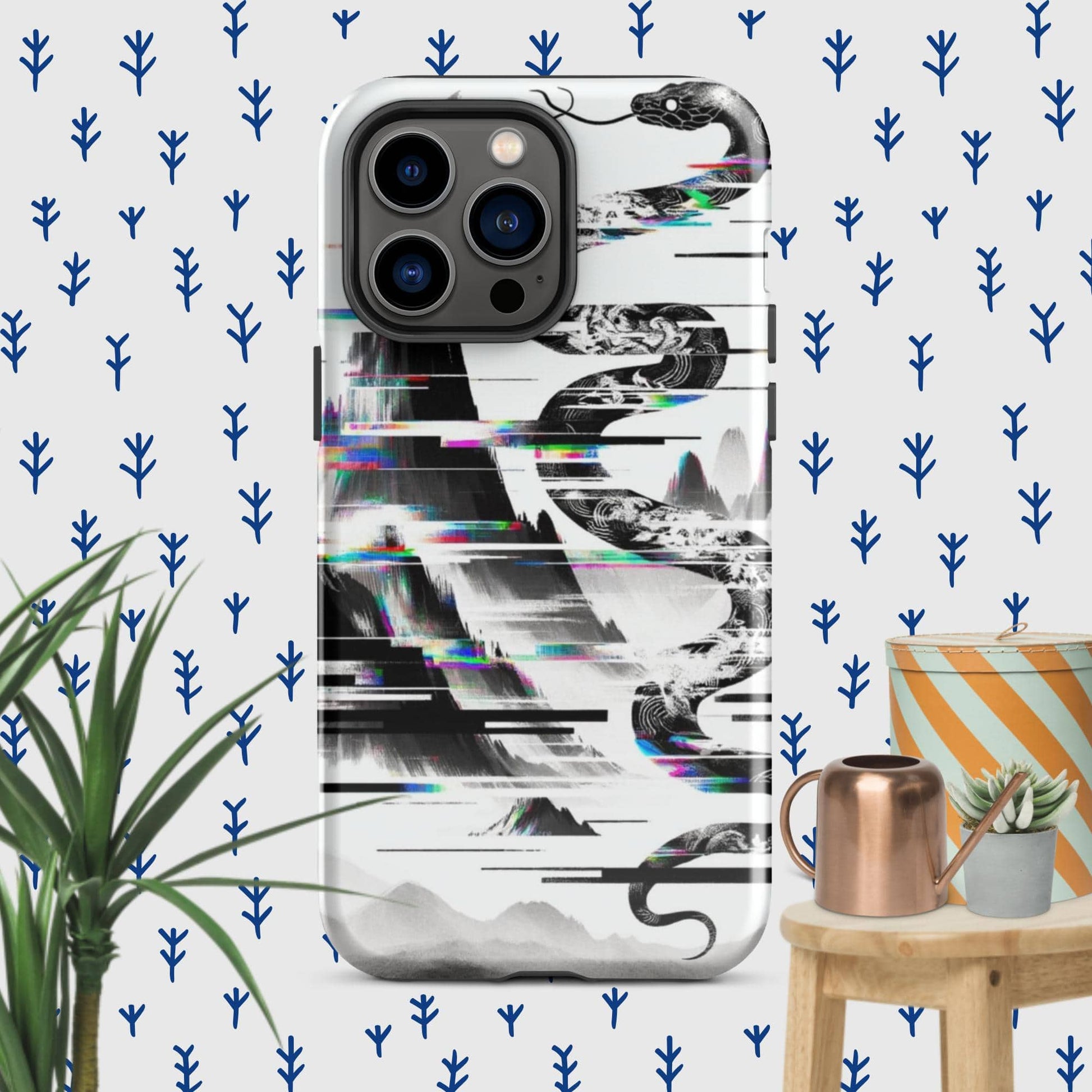 The Hologram Hook Up Glossy / iPhone 14 Pro Max Snake Glitch Tough Case for iPhone®