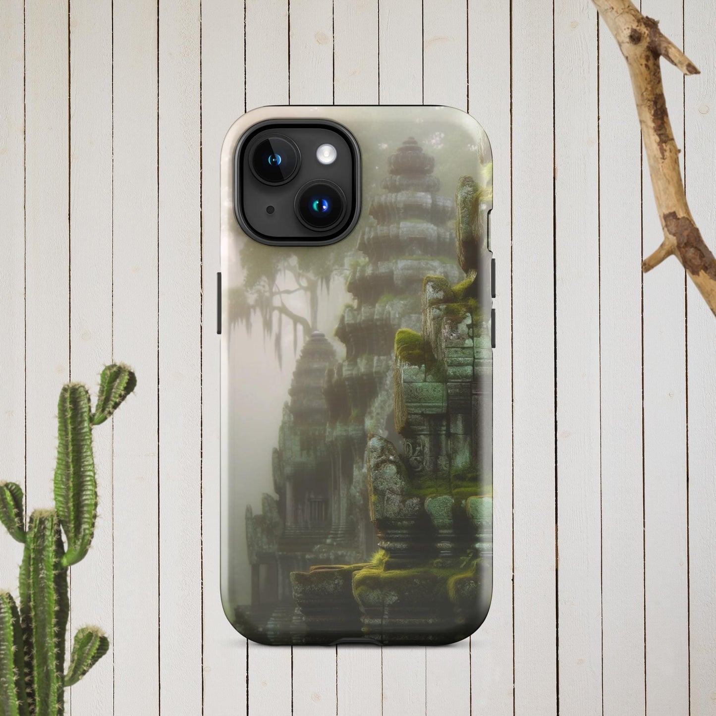 The Hologram Hook Up Glossy / iPhone 15 Cascading Temples Tough Case for iPhone®