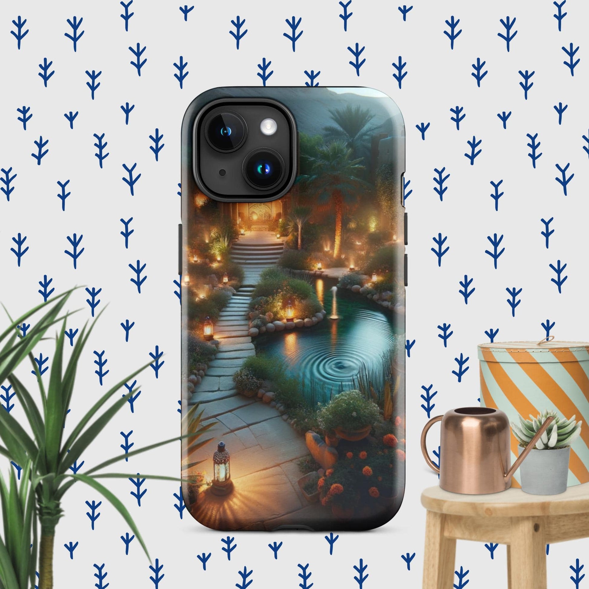 The Hologram Hook Up Glossy / iPhone 15 Peaceful Tranquility Tough Case for iPhone®