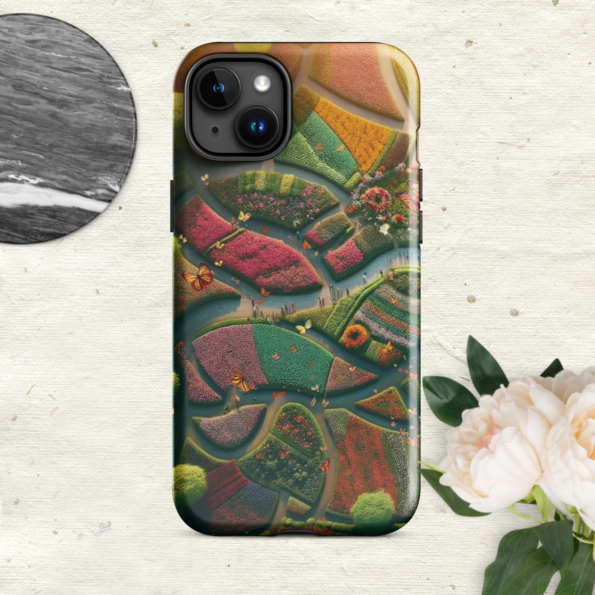 The Hologram Hook Up Glossy / iPhone 15 Plus Butterfly Landia Tough Case for iPhone®