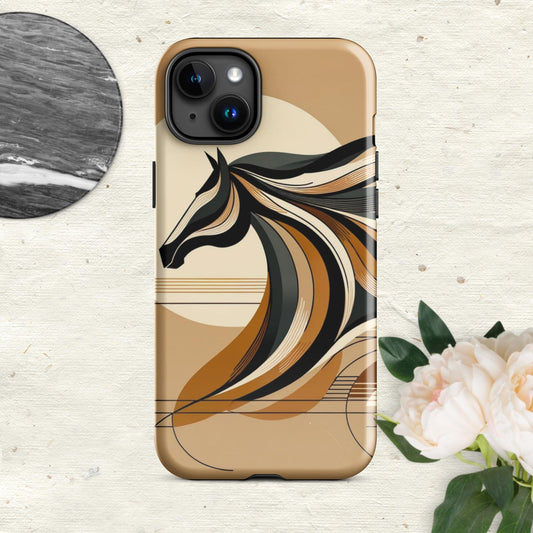 The Hologram Hook Up Glossy / iPhone 15 Plus Horse Icon Tough Case for iPhone®
