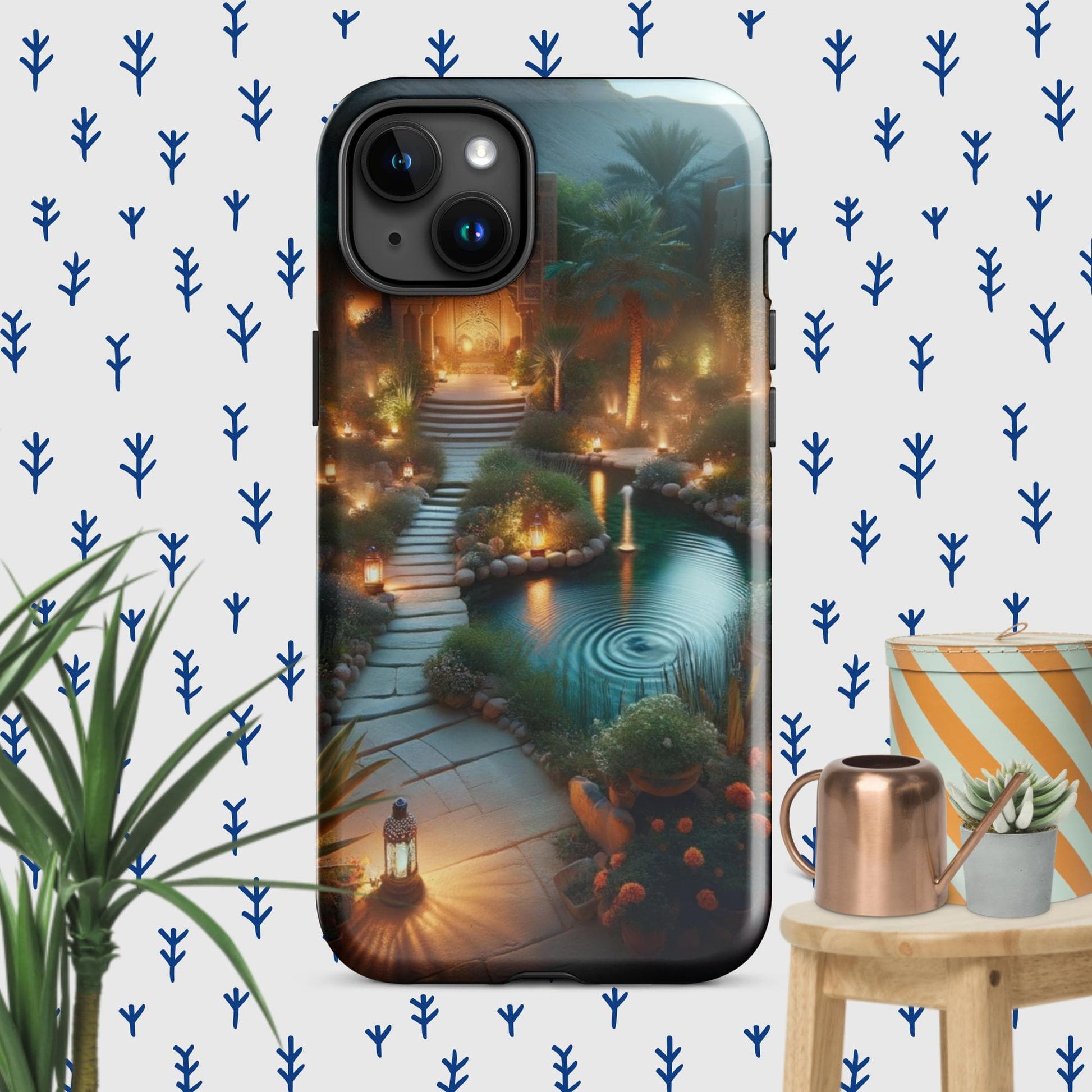The Hologram Hook Up Glossy / iPhone 15 Plus Peaceful Tranquility Tough Case for iPhone®