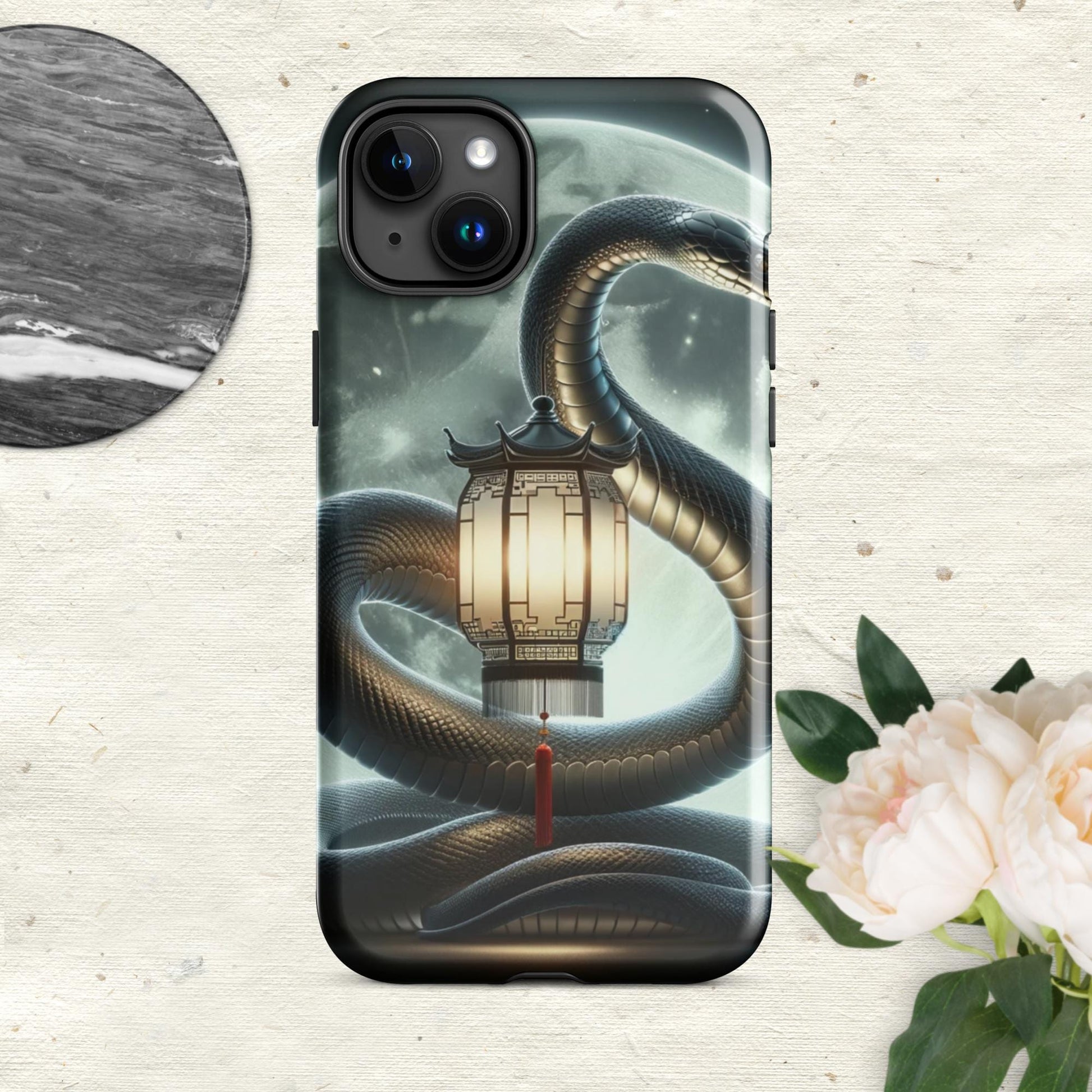 The Hologram Hook Up Glossy / iPhone 15 Plus Snake Tough Case for iPhone®