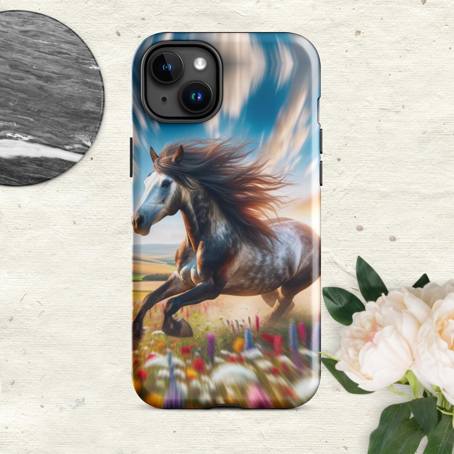 The Hologram Hook Up Glossy / iPhone 15 Plus Speed Horse Tough Case for iPhone®