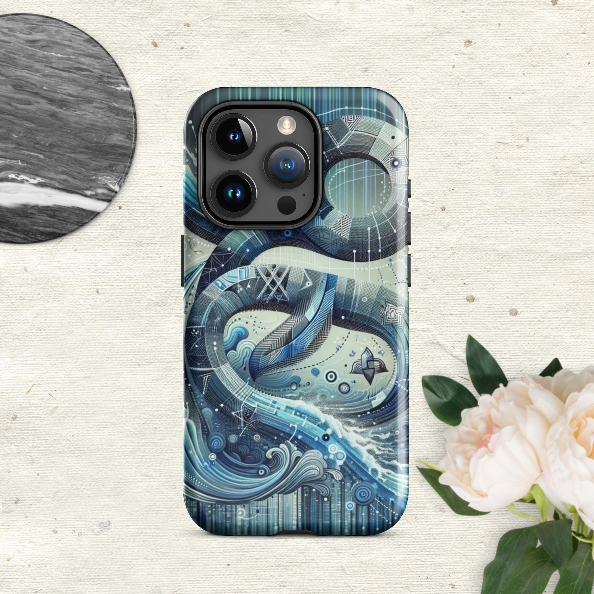 The Hologram Hook Up Glossy / iPhone 15 Pro Aquarius Tough Case for iPhone®