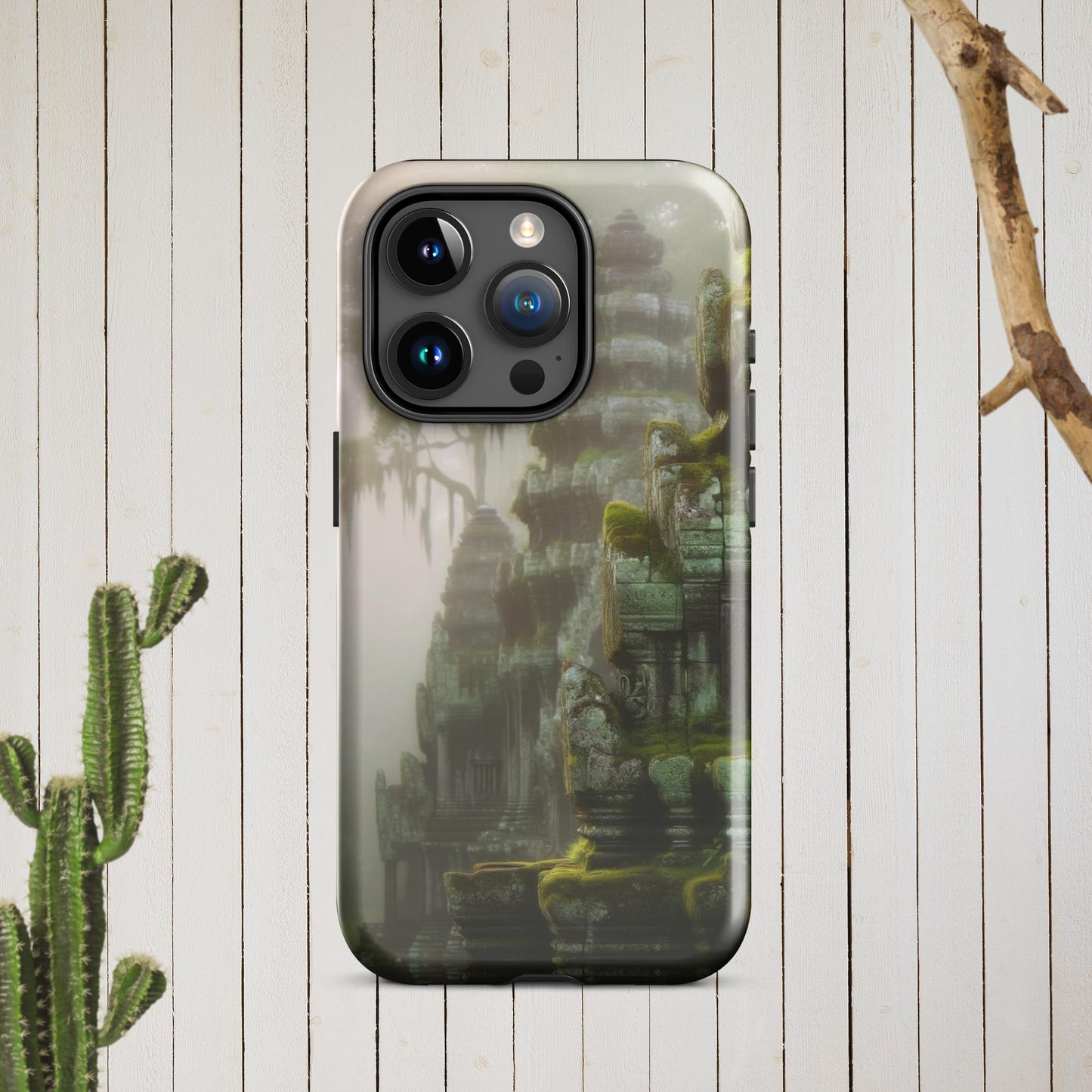 The Hologram Hook Up Glossy / iPhone 15 Pro Cascading Temples Tough Case for iPhone®