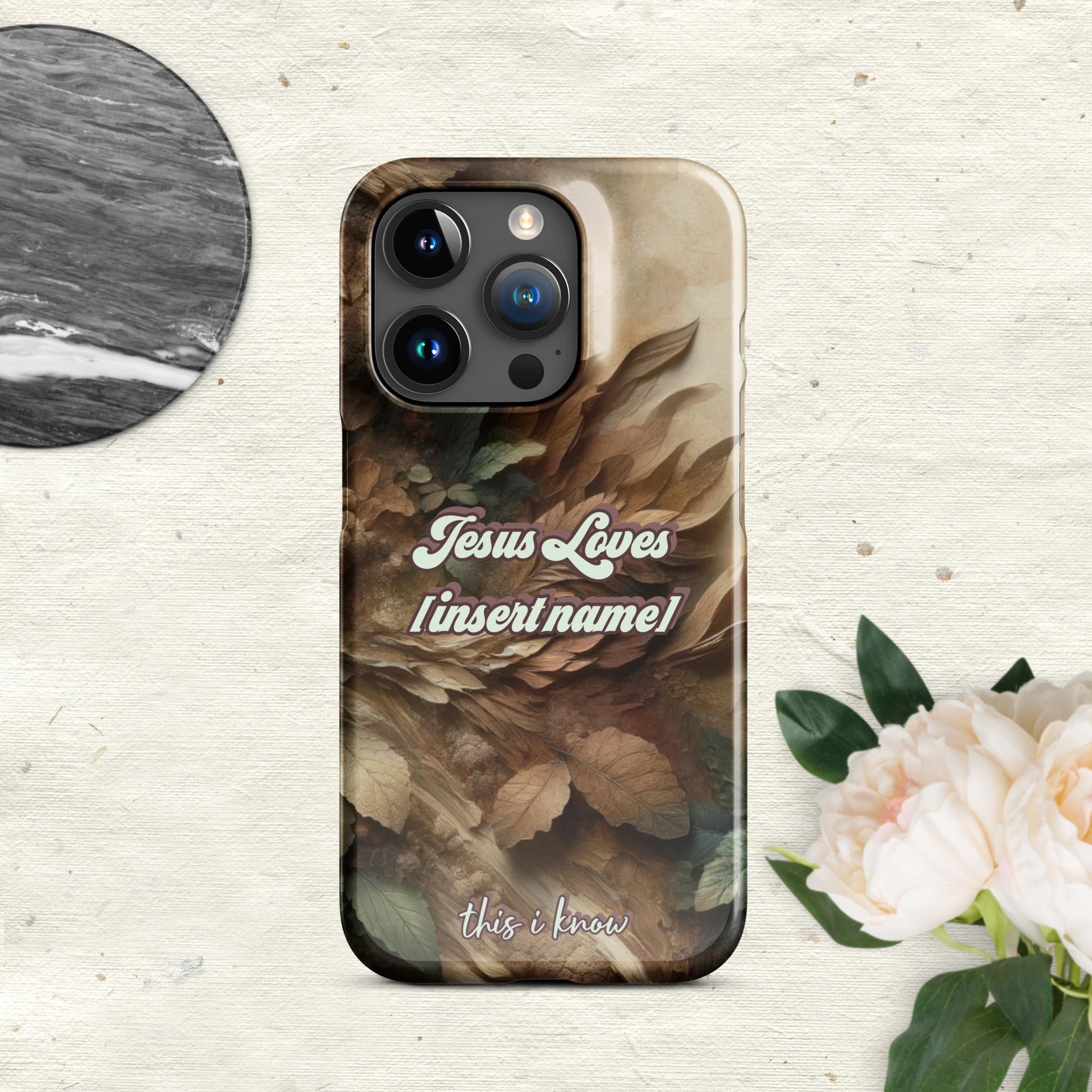 Trendyguard Glossy / iPhone 15 Pro Jesus Loves [insertname] This I Know | Custom Snap case for iPhone®