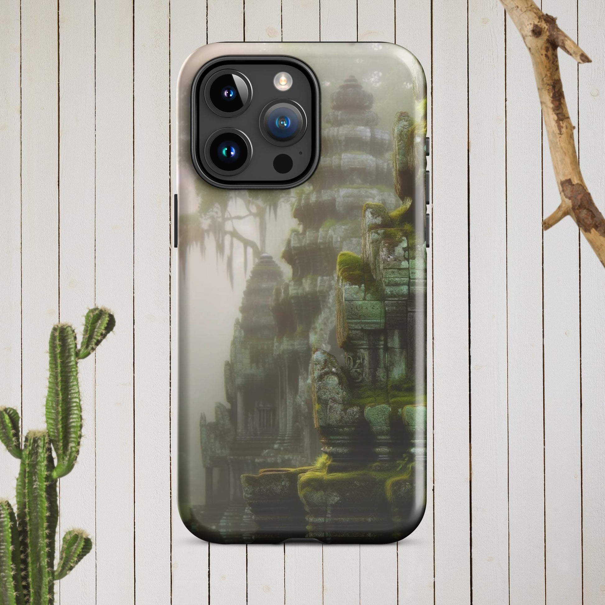 The Hologram Hook Up Glossy / iPhone 15 Pro Max Cascading Temples Tough Case for iPhone®