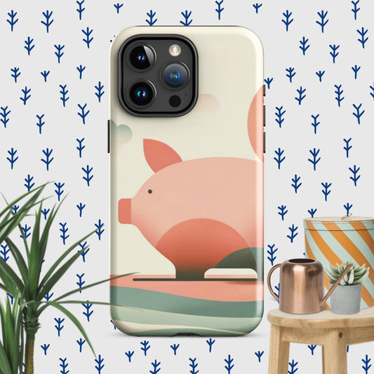 The Hologram Hook Up Glossy / iPhone 15 Pro Max Pig Icon Tough Case for iPhone®