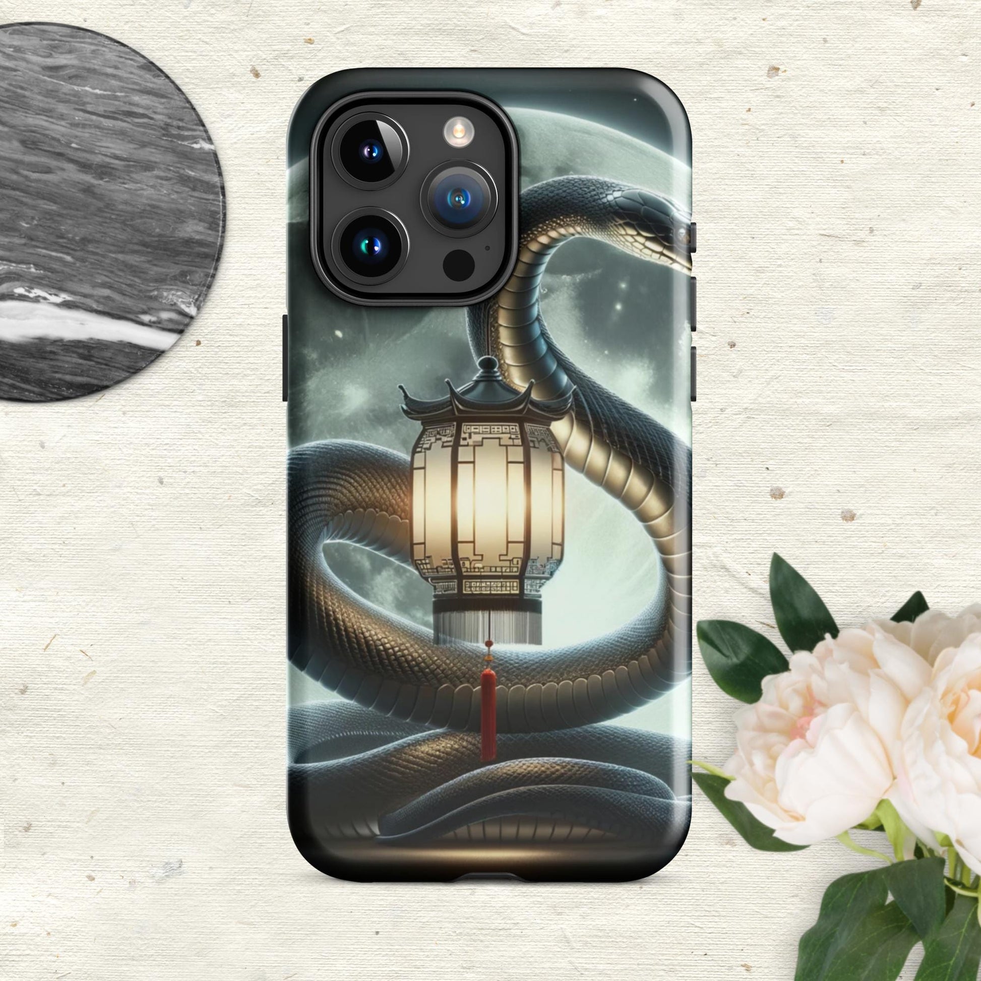 The Hologram Hook Up Glossy / iPhone 15 Pro Max Snake Tough Case for iPhone®