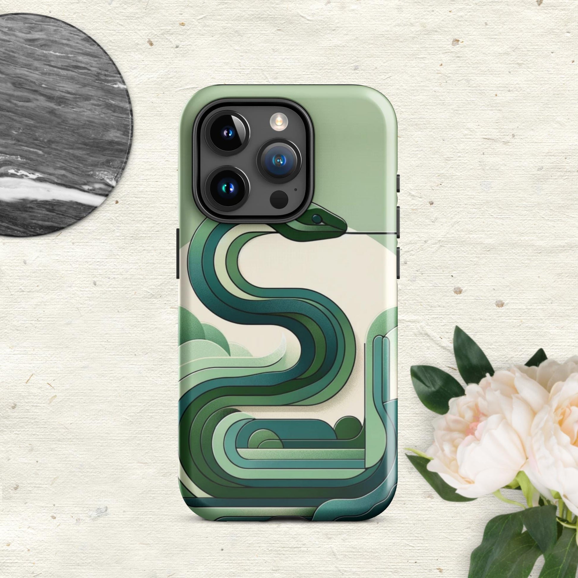 The Hologram Hook Up Glossy / iPhone 15 Pro Snake Icon Tough Case for iPhone®