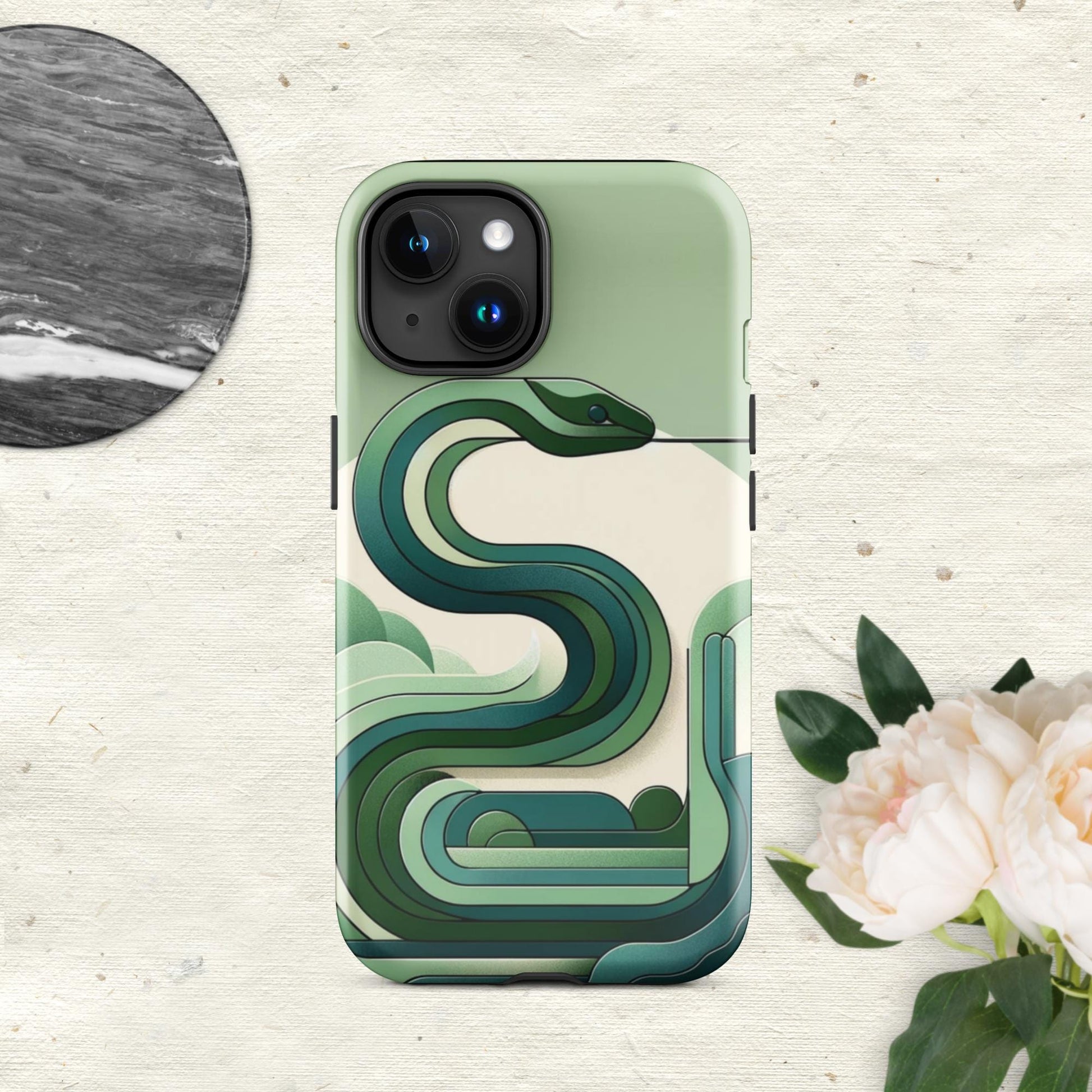 The Hologram Hook Up Glossy / iPhone 15 Snake Icon Tough Case for iPhone®