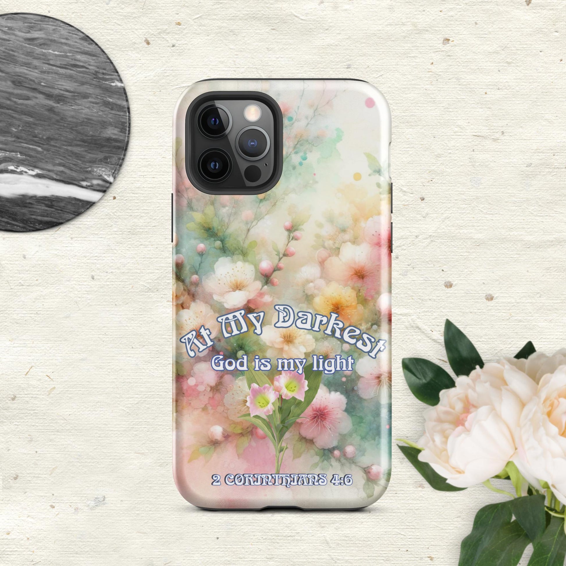 Trendyguard iPhone 12 Pro At My Darkest God Is My Light Tough Case for iPhone®