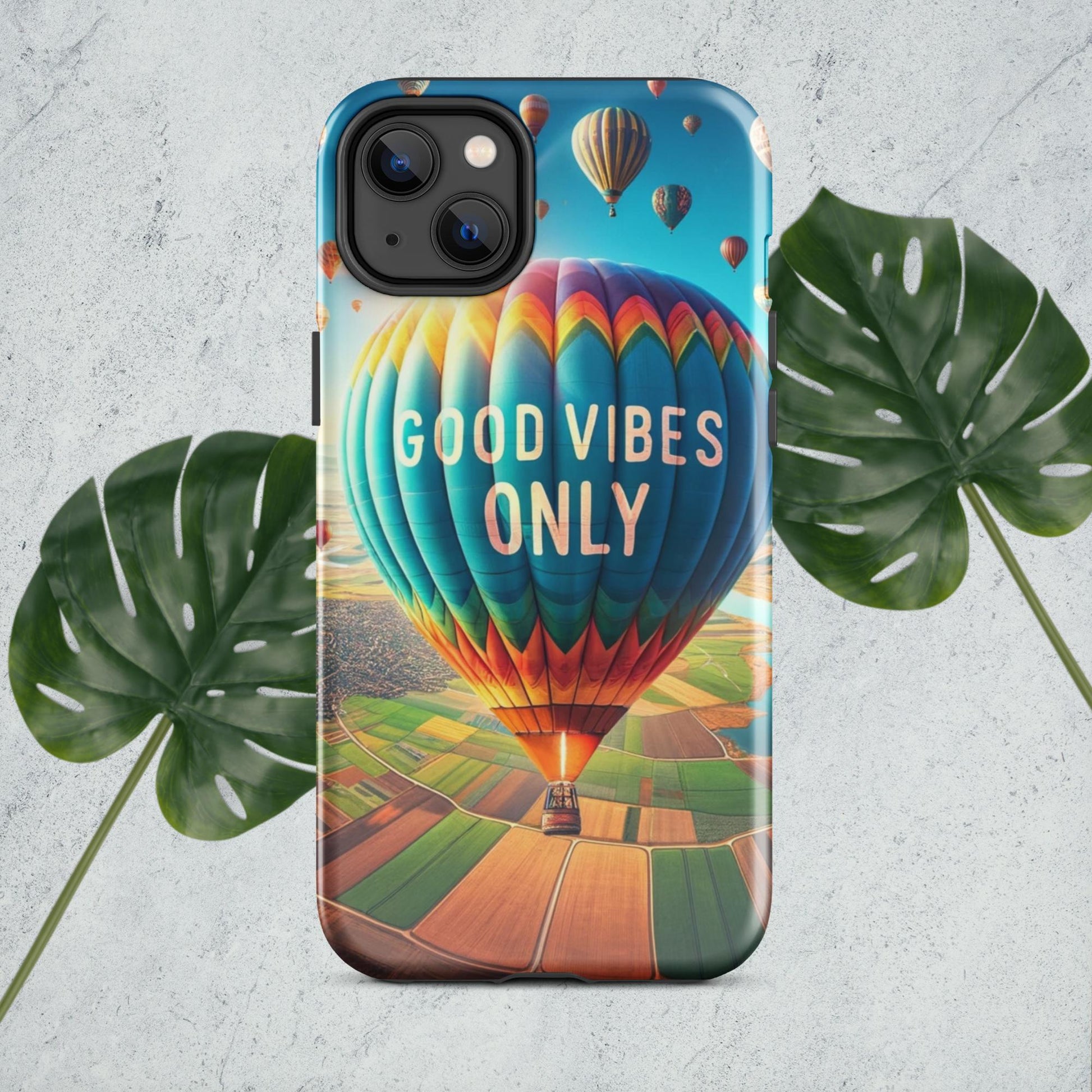 The Hologram Hook Up iPhone 14 Plus Good Vibes Only Tough Case for iPhone®