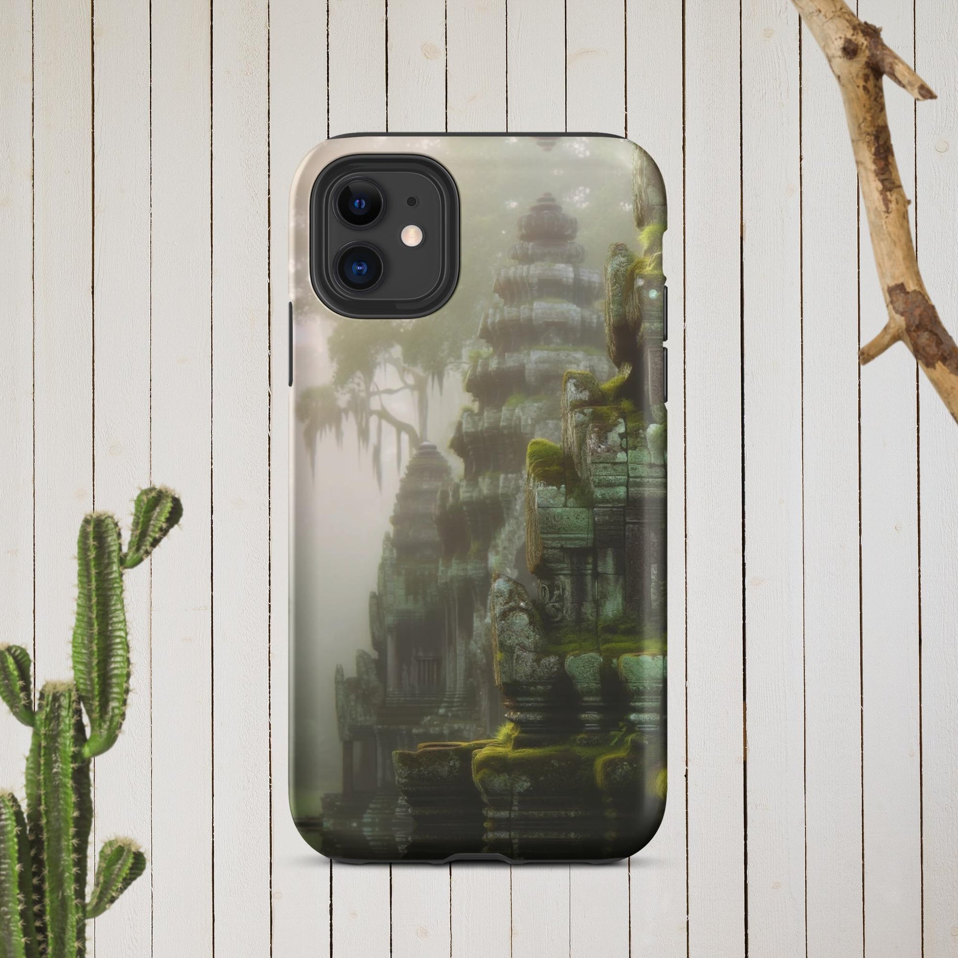 The Hologram Hook Up Matte / iPhone 11 Cascading Temples Tough Case for iPhone®