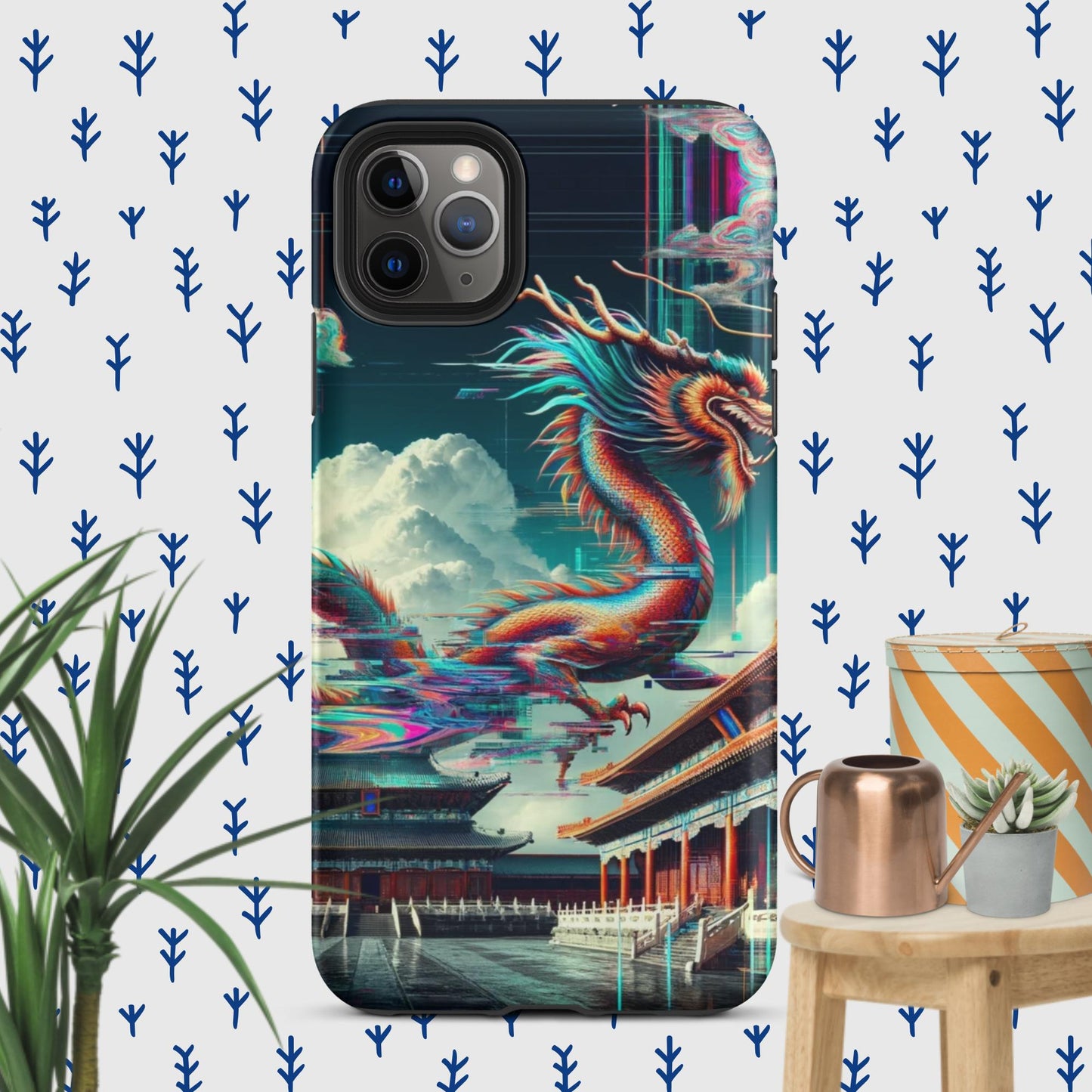 The Hologram Hook Up Matte / iPhone 11 Pro Max Dragon Glitch Tough Case for iPhone®