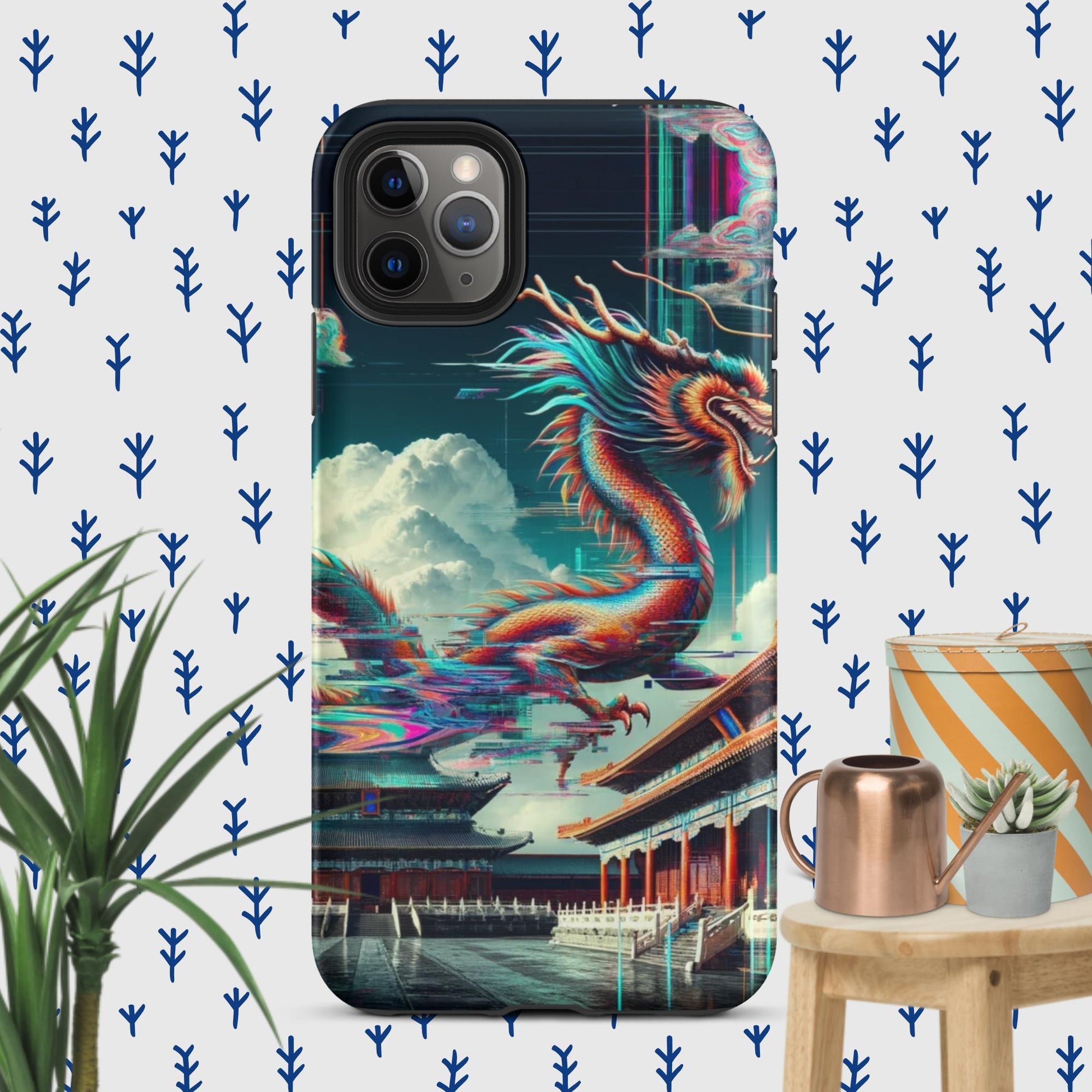 The Hologram Hook Up Matte / iPhone 11 Pro Max Dragon Glitch Tough Case for iPhone®