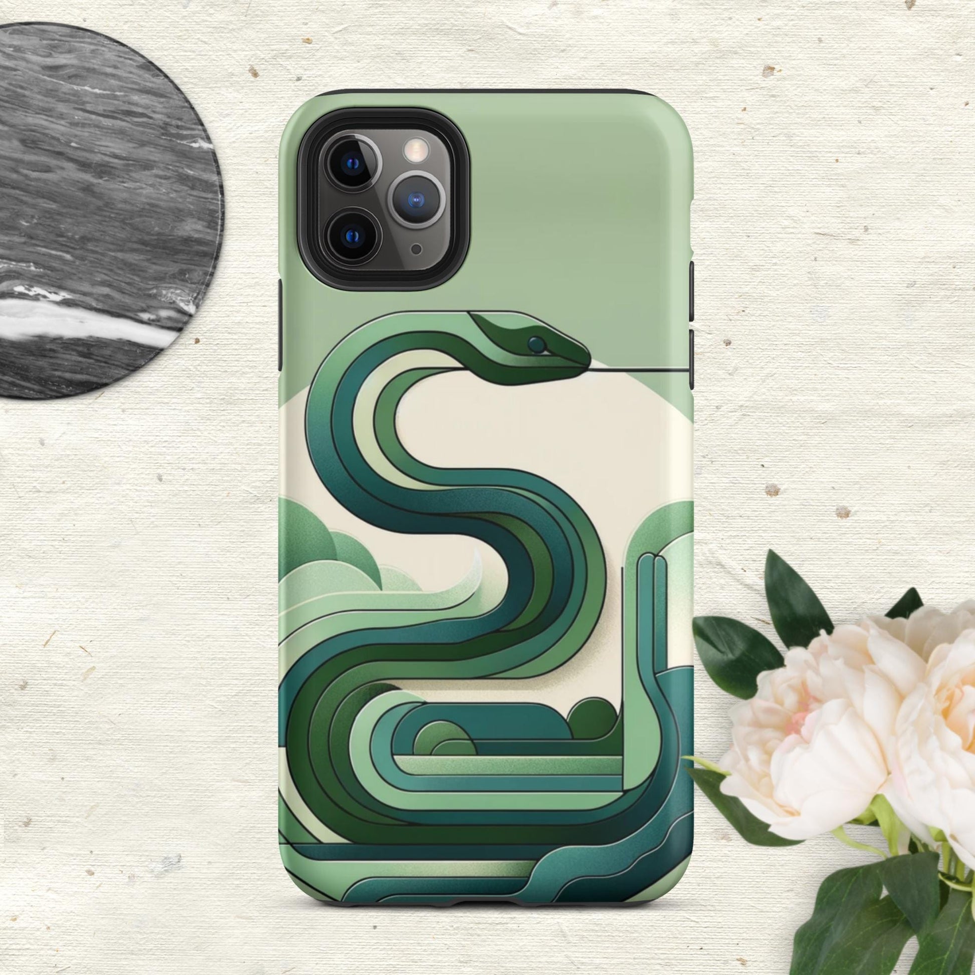 The Hologram Hook Up Matte / iPhone 11 Pro Max Snake Icon Tough Case for iPhone®
