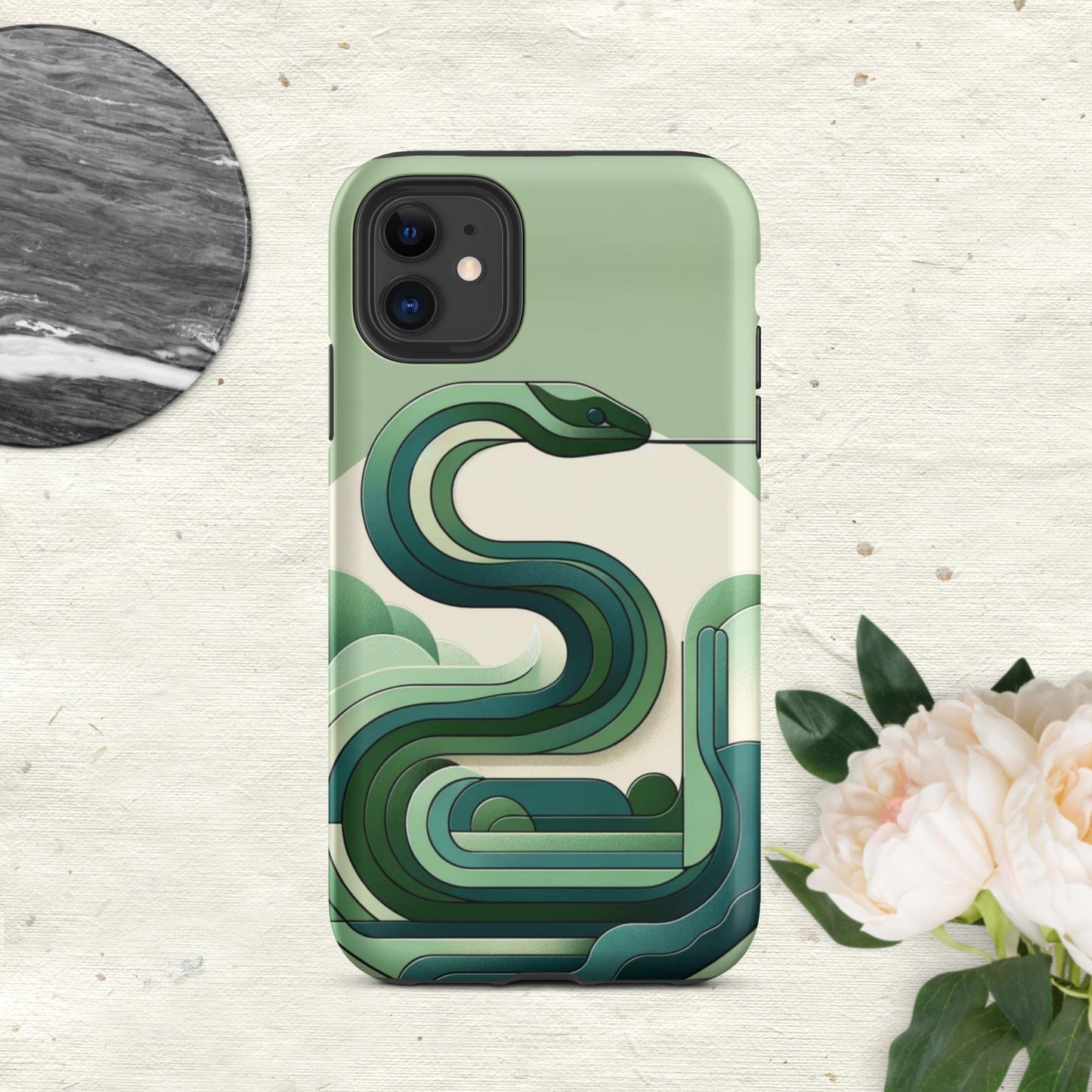 The Hologram Hook Up Matte / iPhone 11 Snake Icon Tough Case for iPhone®