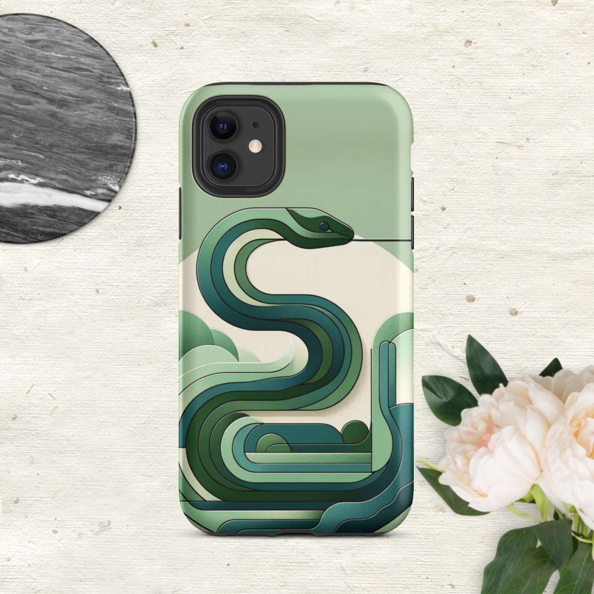 The Hologram Hook Up Matte / iPhone 11 Snake Icon Tough Case for iPhone®