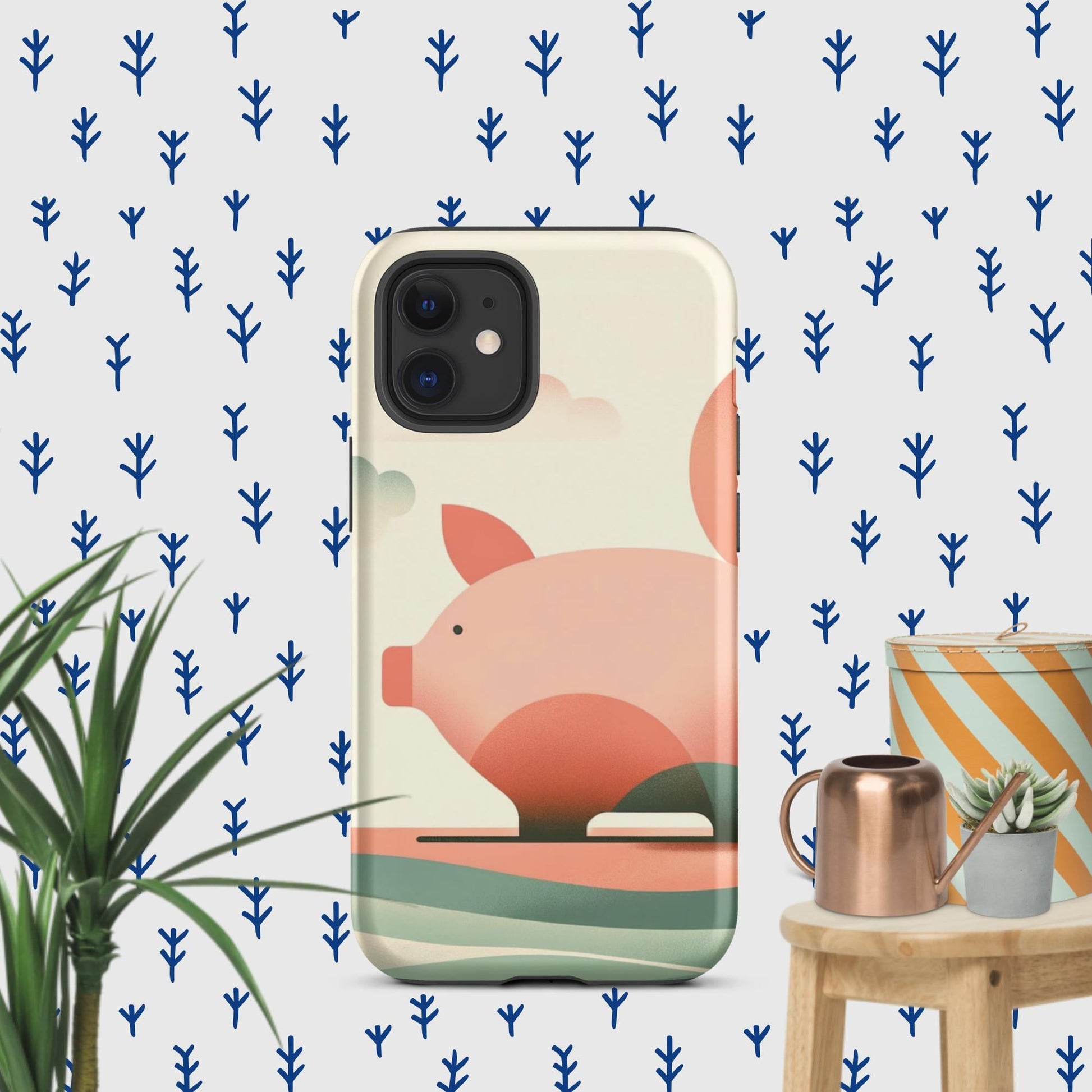 The Hologram Hook Up Matte / iPhone 12 mini Pig Icon Tough Case for iPhone®