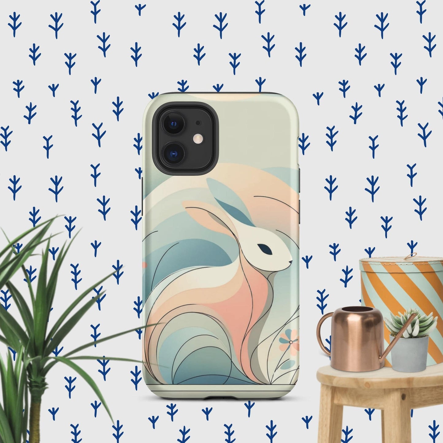 The Hologram Hook Up Matte / iPhone 12 mini Rabbit Icon Tough Case for iPhone®