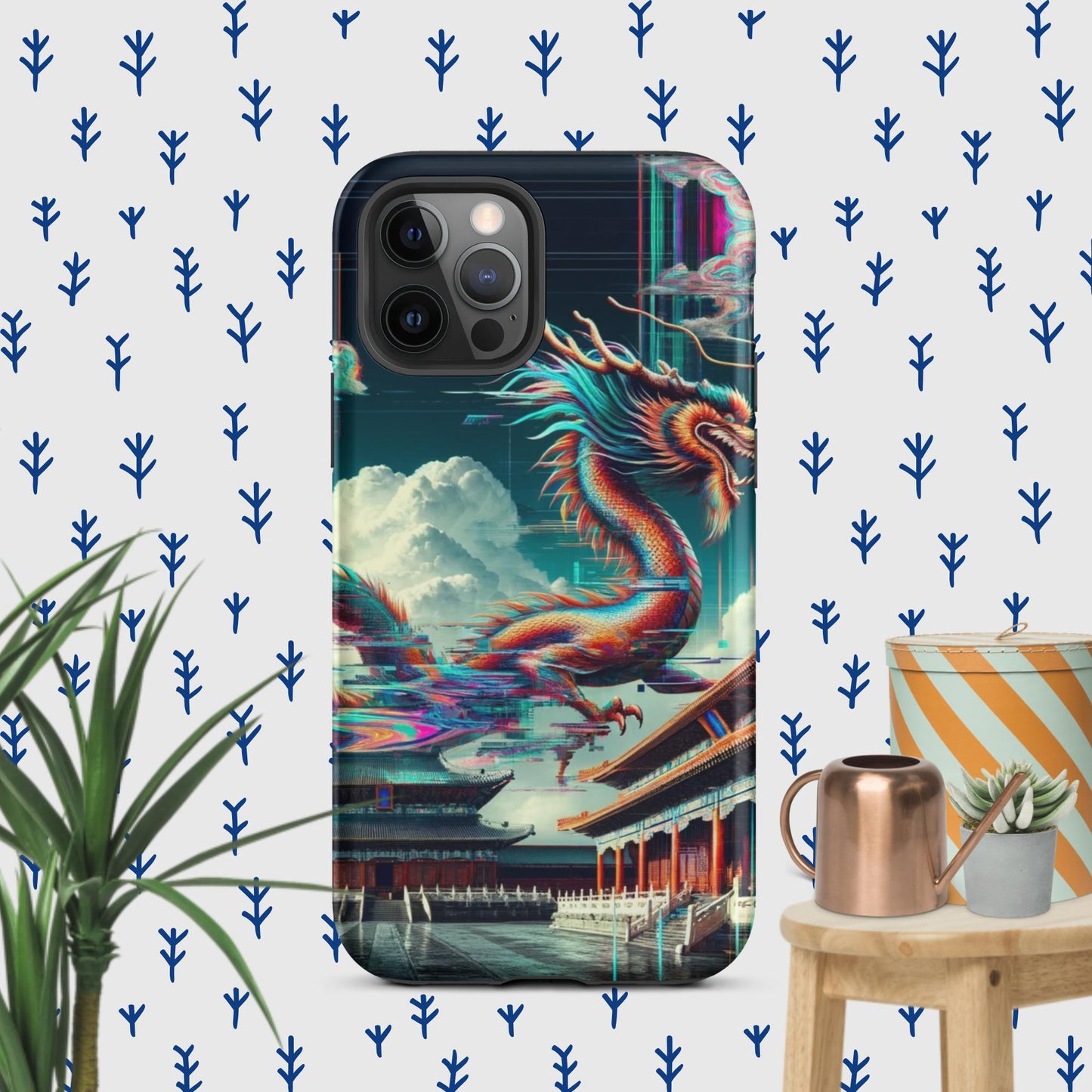 The Hologram Hook Up Matte / iPhone 12 Pro Dragon Glitch Tough Case for iPhone®