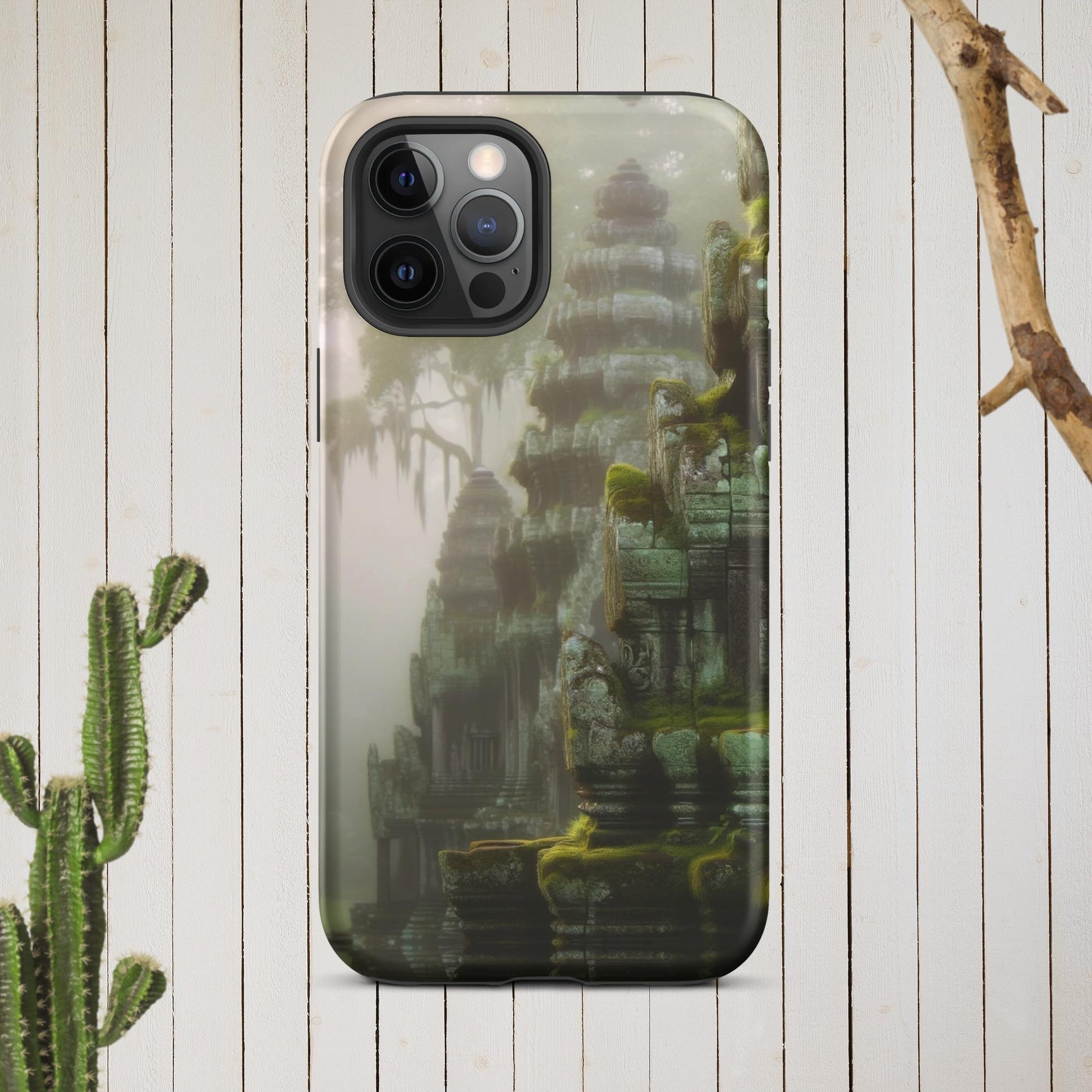 The Hologram Hook Up Matte / iPhone 12 Pro Max Cascading Temples Tough Case for iPhone®