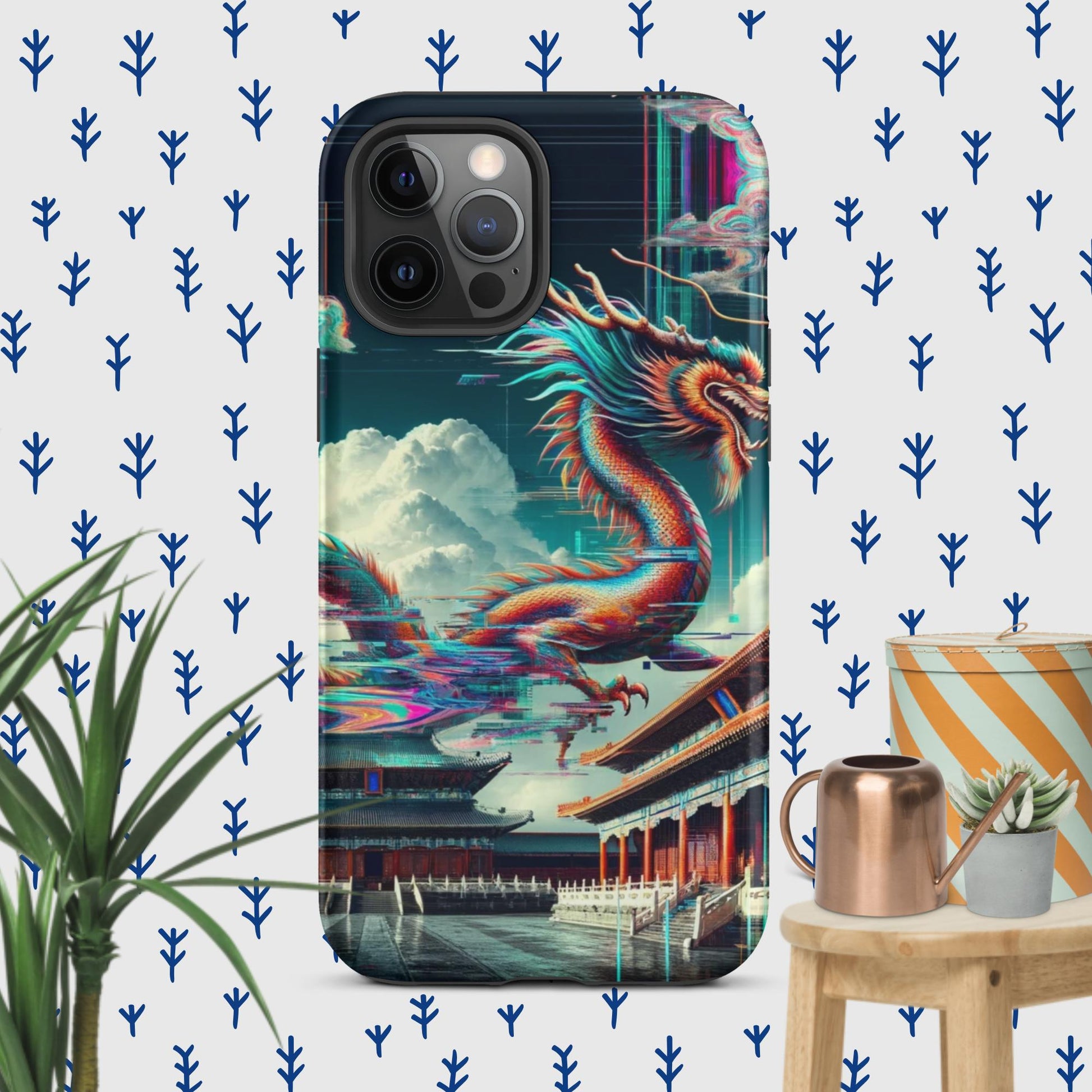 The Hologram Hook Up Matte / iPhone 12 Pro Max Dragon Glitch Tough Case for iPhone®