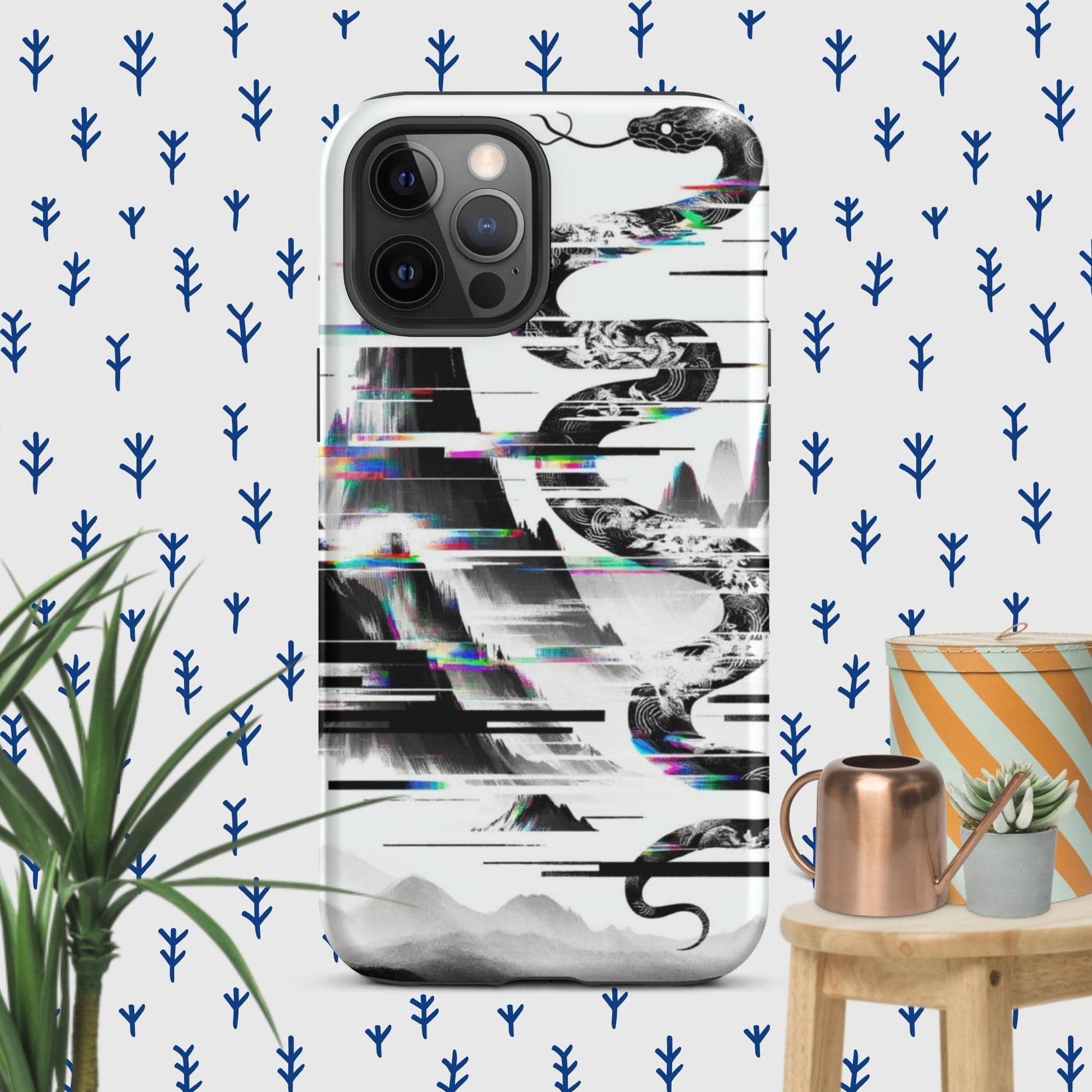 The Hologram Hook Up Matte / iPhone 12 Pro Max Snake Glitch Tough Case for iPhone®