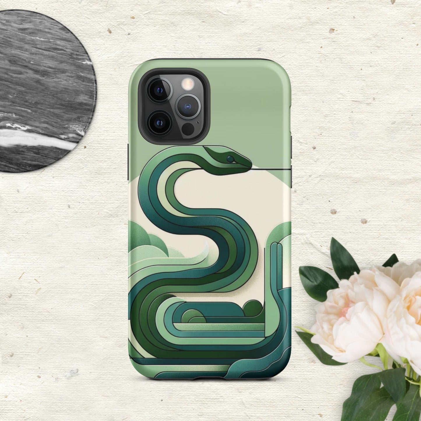 The Hologram Hook Up Matte / iPhone 12 Pro Snake Icon Tough Case for iPhone®
