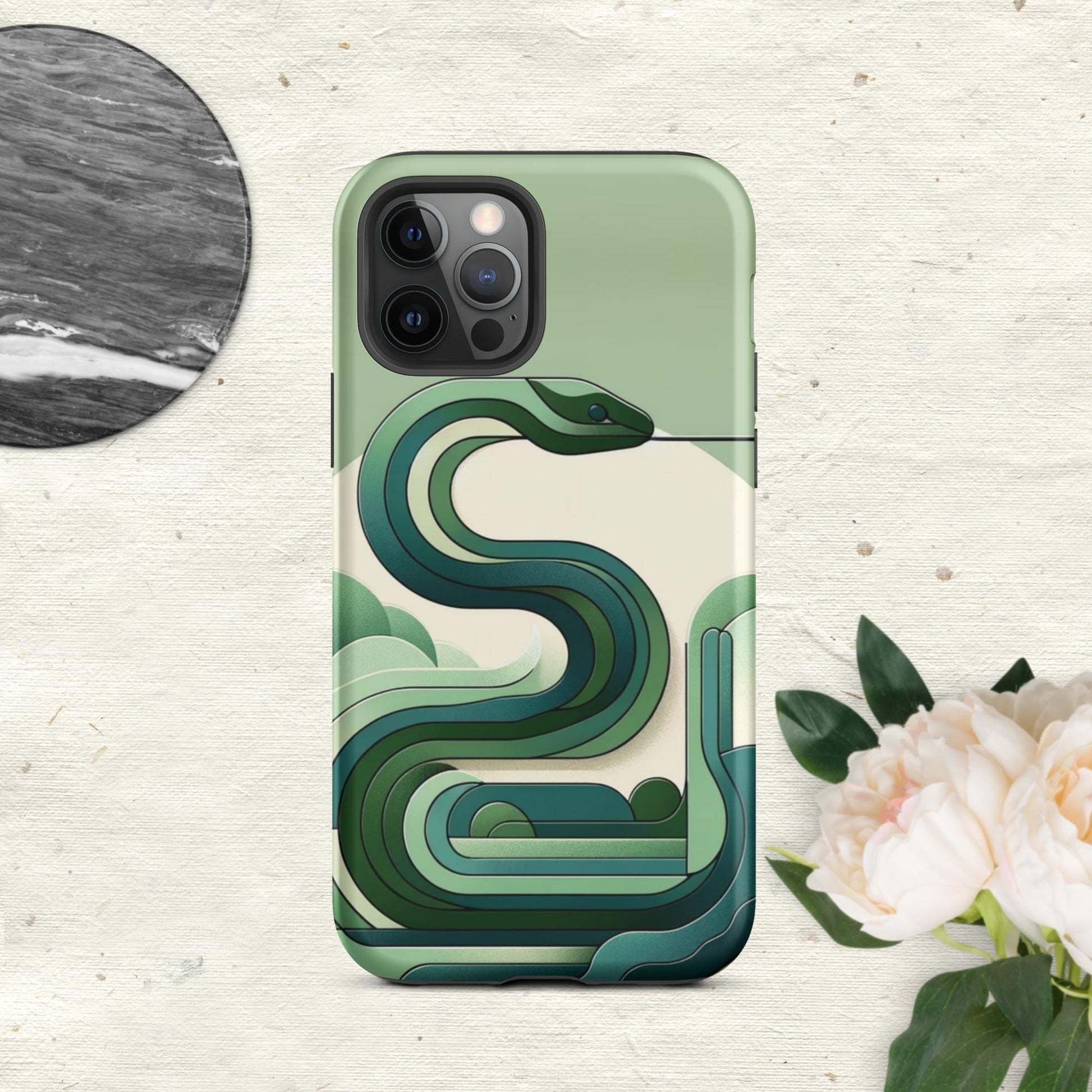The Hologram Hook Up Matte / iPhone 12 Pro Snake Icon Tough Case for iPhone®