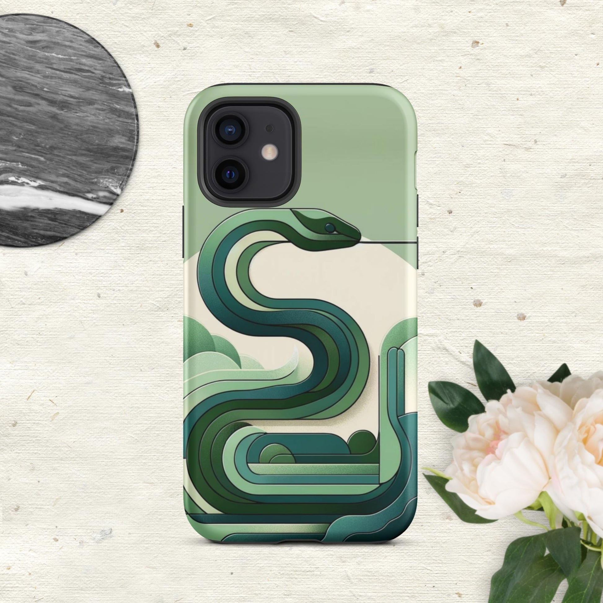 The Hologram Hook Up Matte / iPhone 12 Snake Icon Tough Case for iPhone®