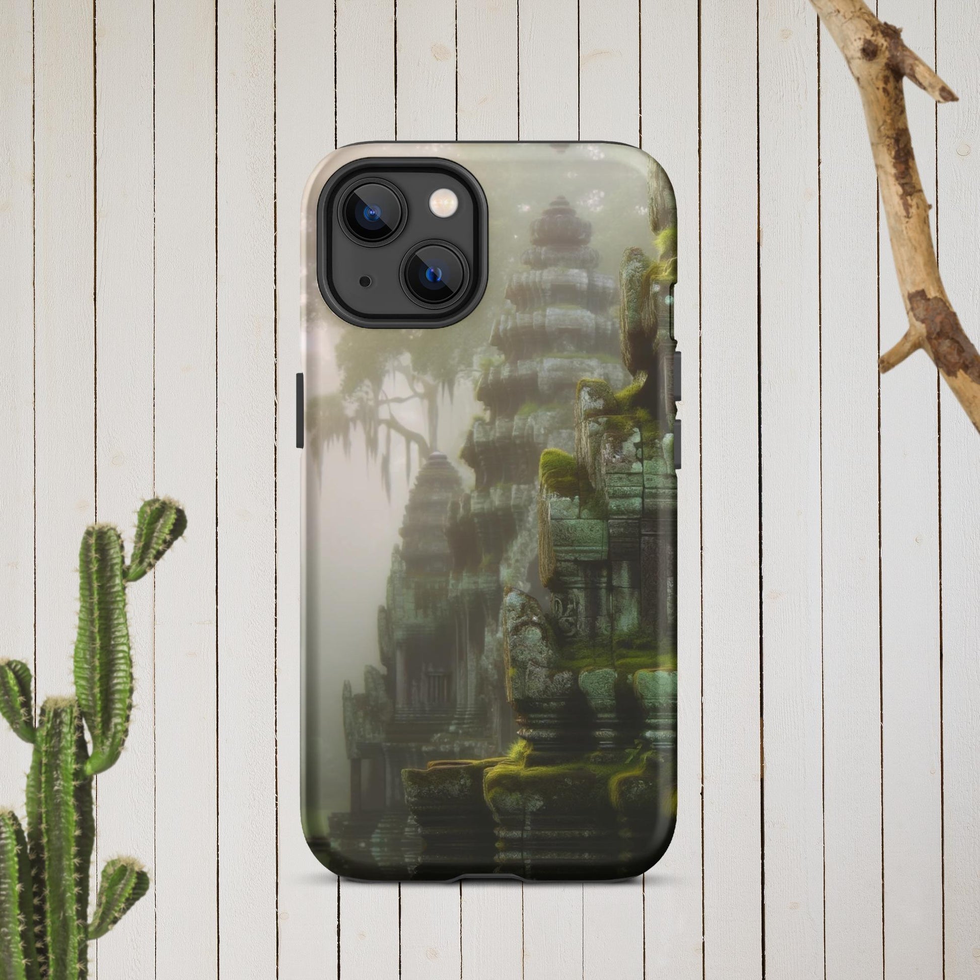 The Hologram Hook Up Matte / iPhone 13 Cascading Temples Tough Case for iPhone®