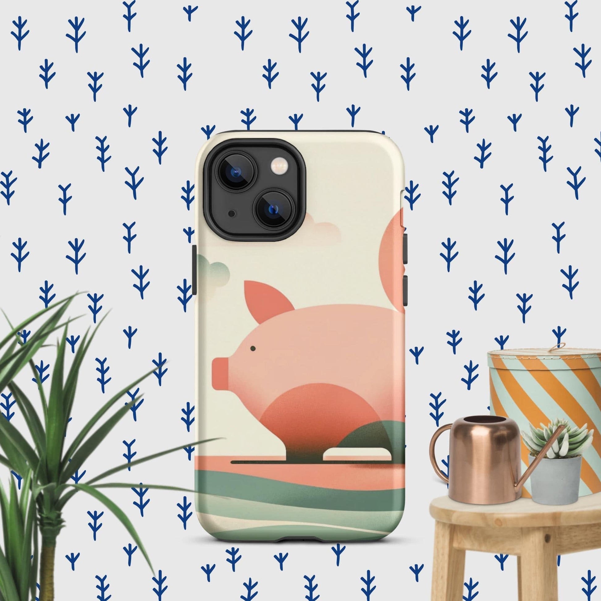 The Hologram Hook Up Matte / iPhone 13 mini Pig Icon Tough Case for iPhone®
