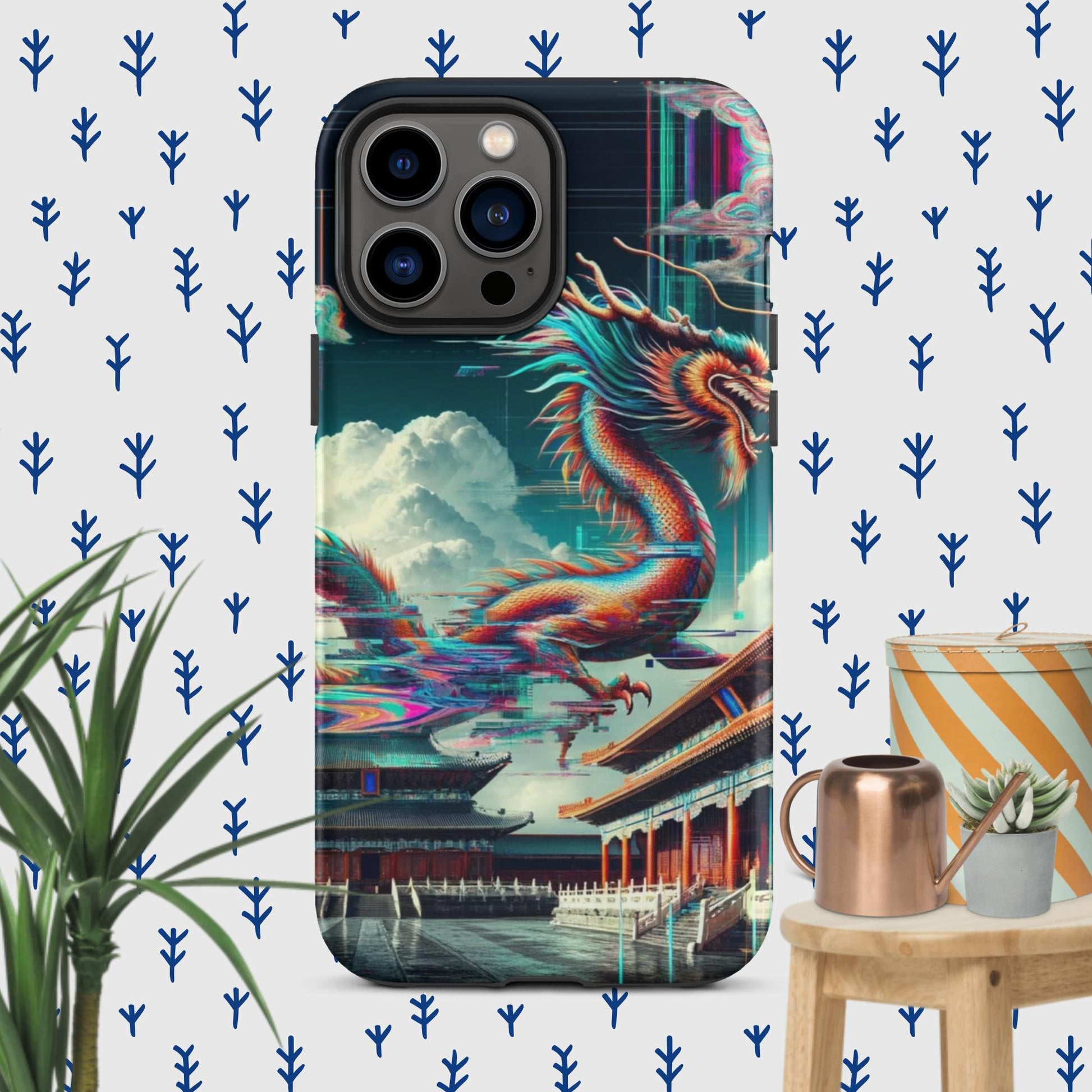The Hologram Hook Up Matte / iPhone 13 Pro Max Dragon Glitch Tough Case for iPhone®