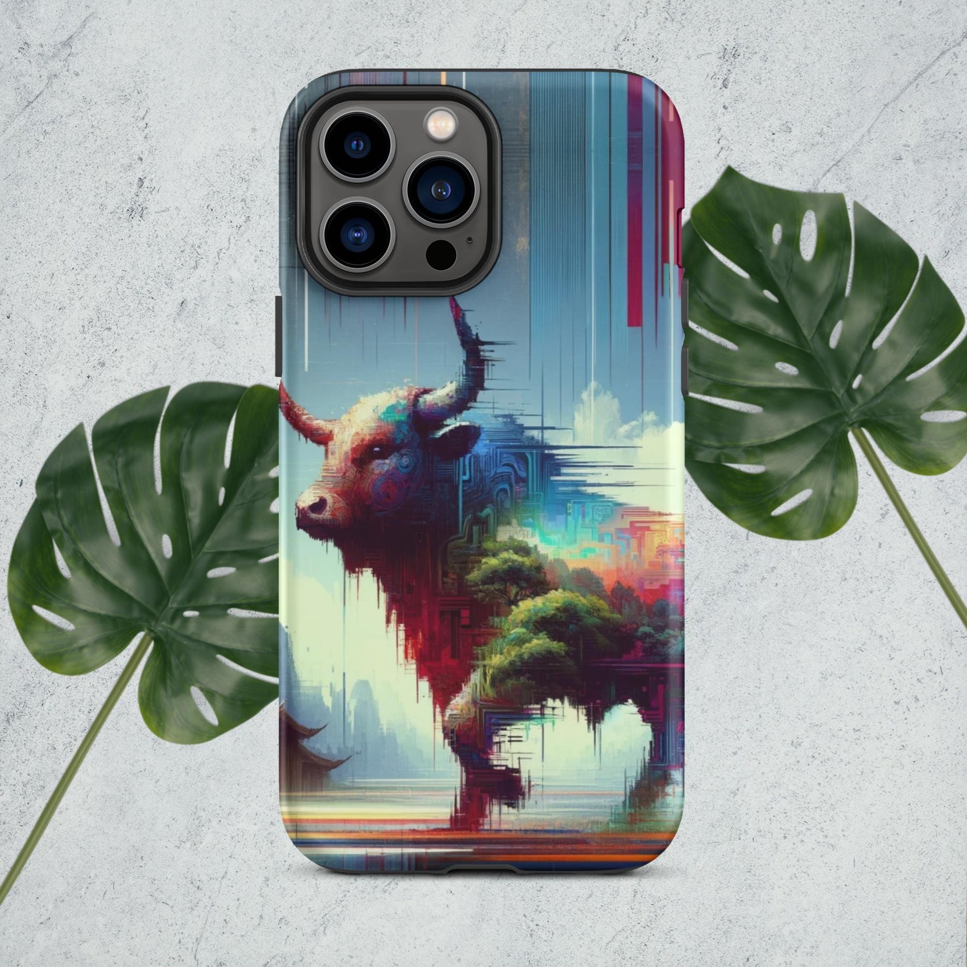 The Hologram Hook Up Matte / iPhone 13 Pro Max Ox Glitch Tough Case for iPhone®