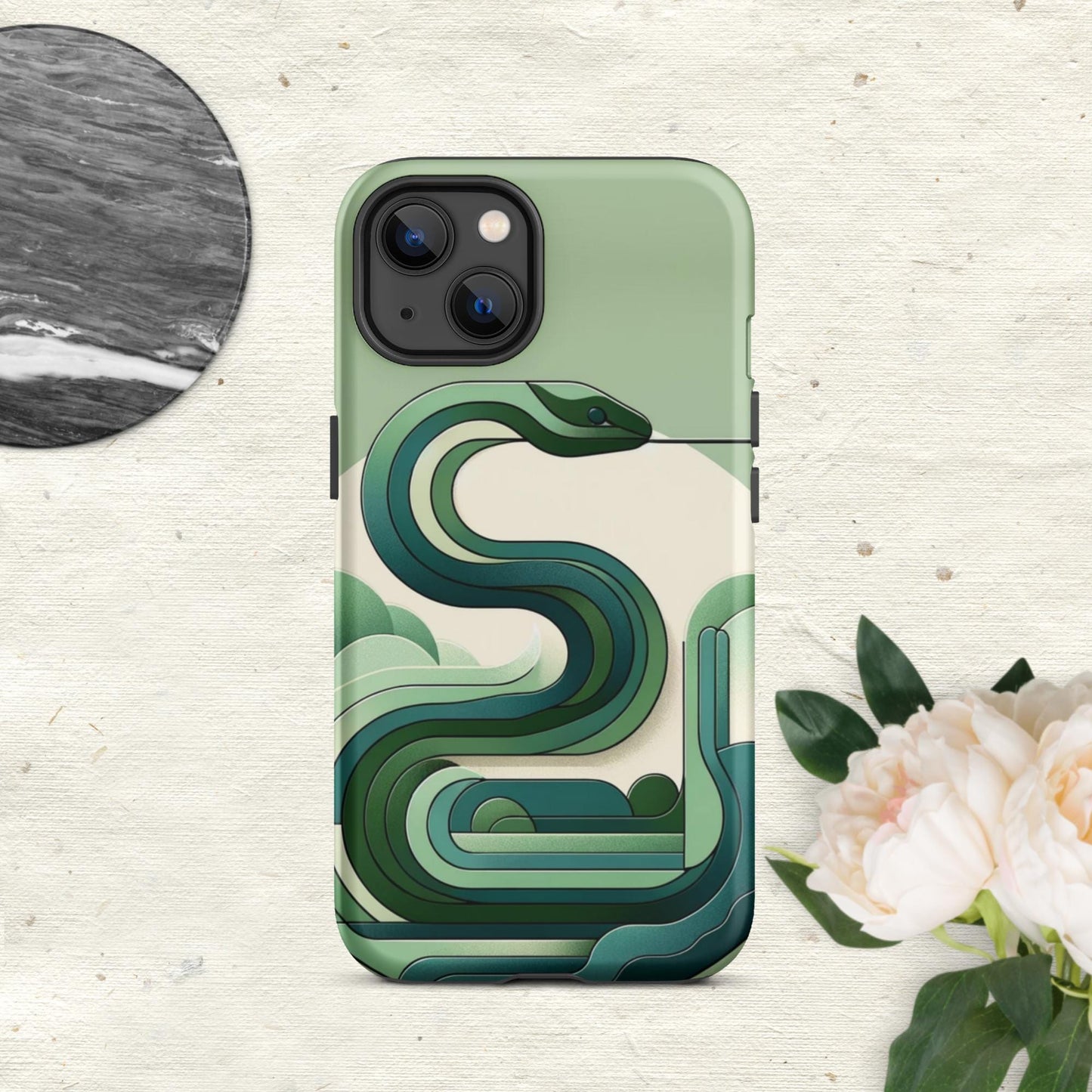 The Hologram Hook Up Matte / iPhone 13 Snake Icon Tough Case for iPhone®