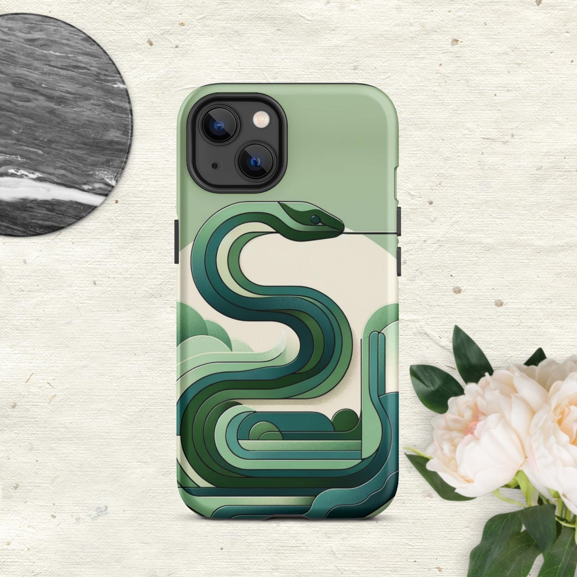 The Hologram Hook Up Matte / iPhone 13 Snake Icon Tough Case for iPhone®