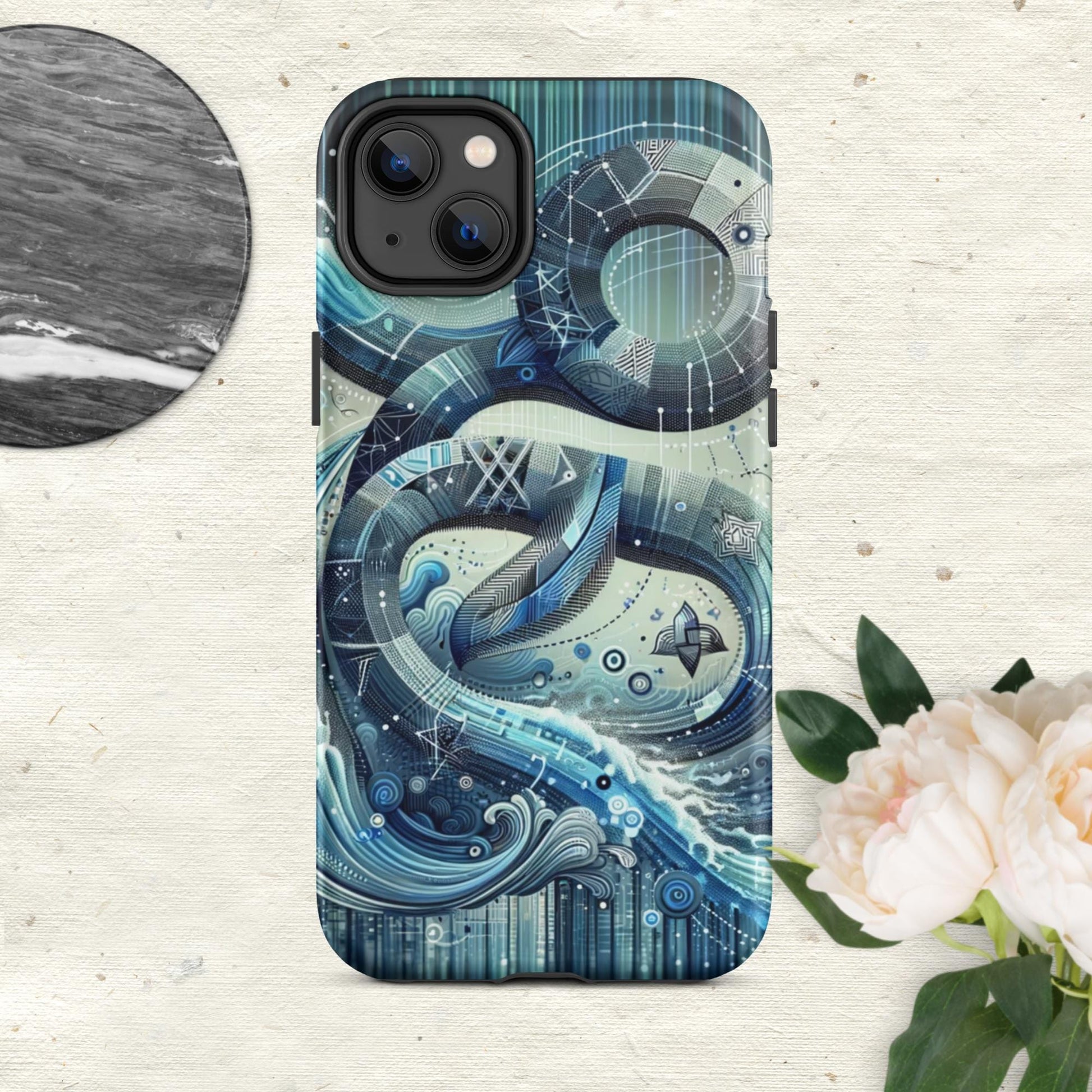 The Hologram Hook Up Matte / iPhone 14 Plus Aquarius Tough Case for iPhone®