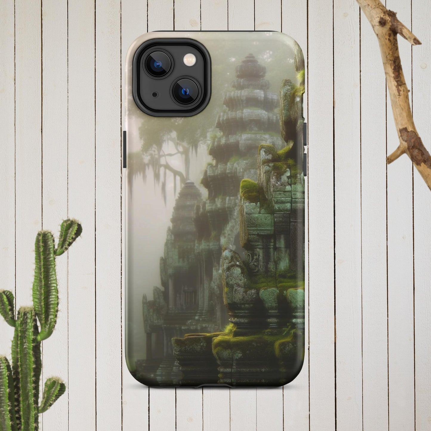 The Hologram Hook Up Matte / iPhone 14 Plus Cascading Temples Tough Case for iPhone®