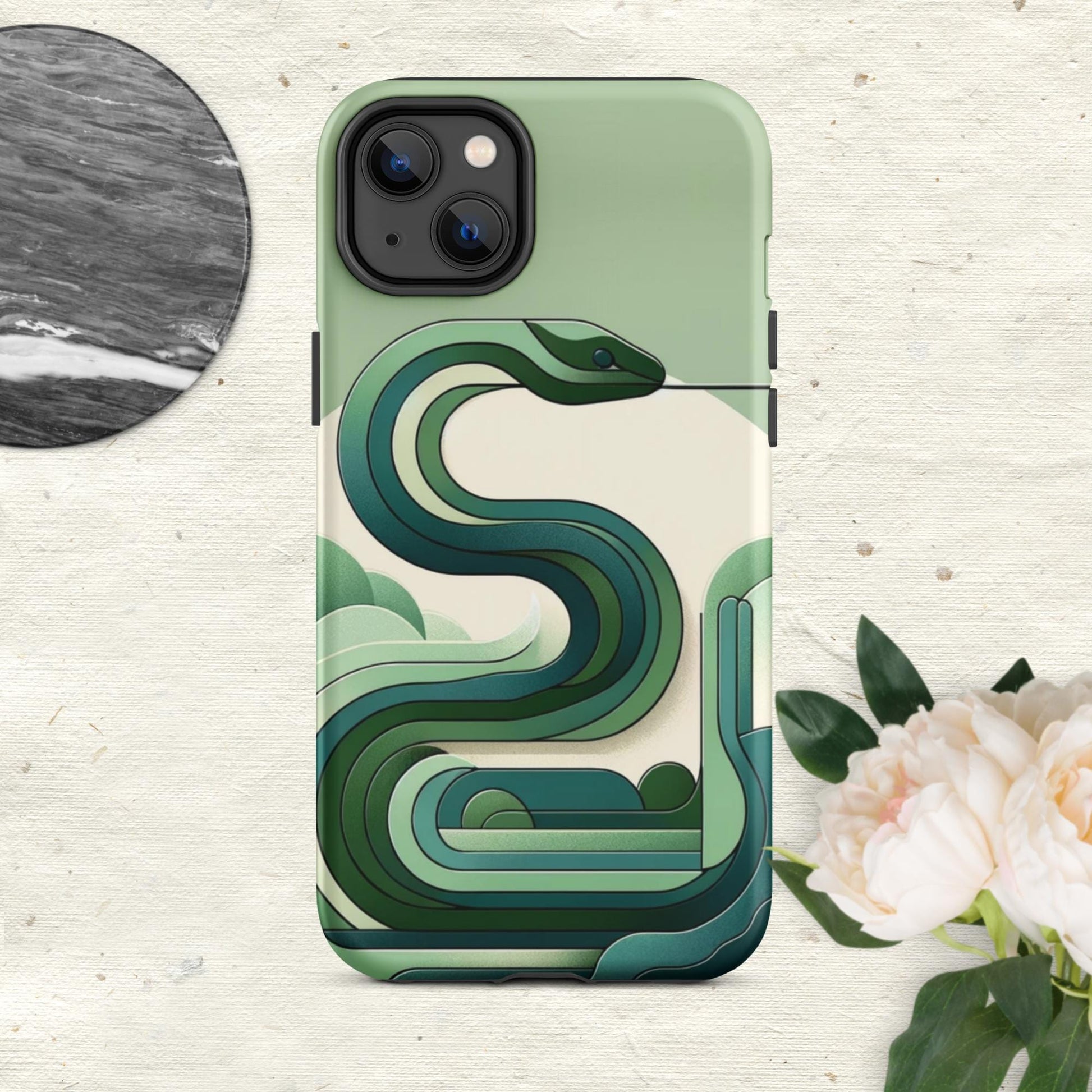 The Hologram Hook Up Matte / iPhone 14 Plus Snake Icon Tough Case for iPhone®