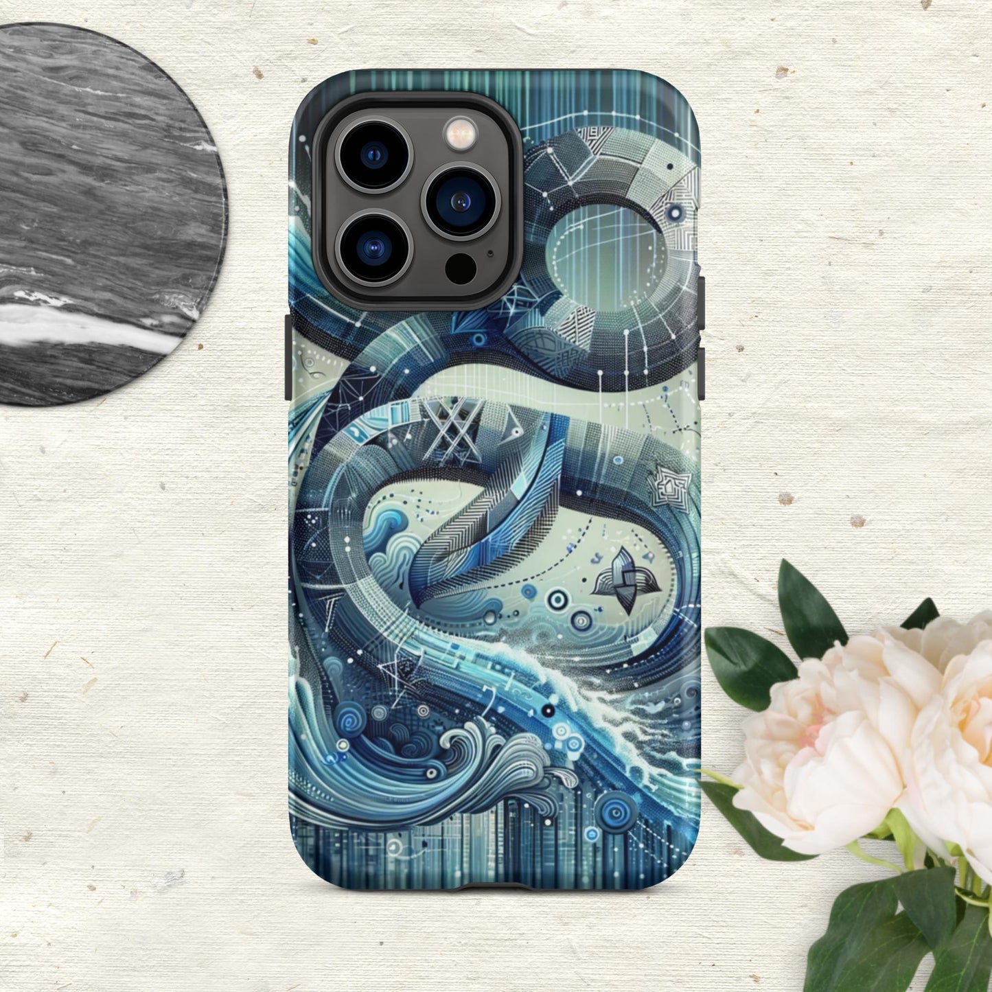 The Hologram Hook Up Matte / iPhone 14 Pro Max Aquarius Tough Case for iPhone®