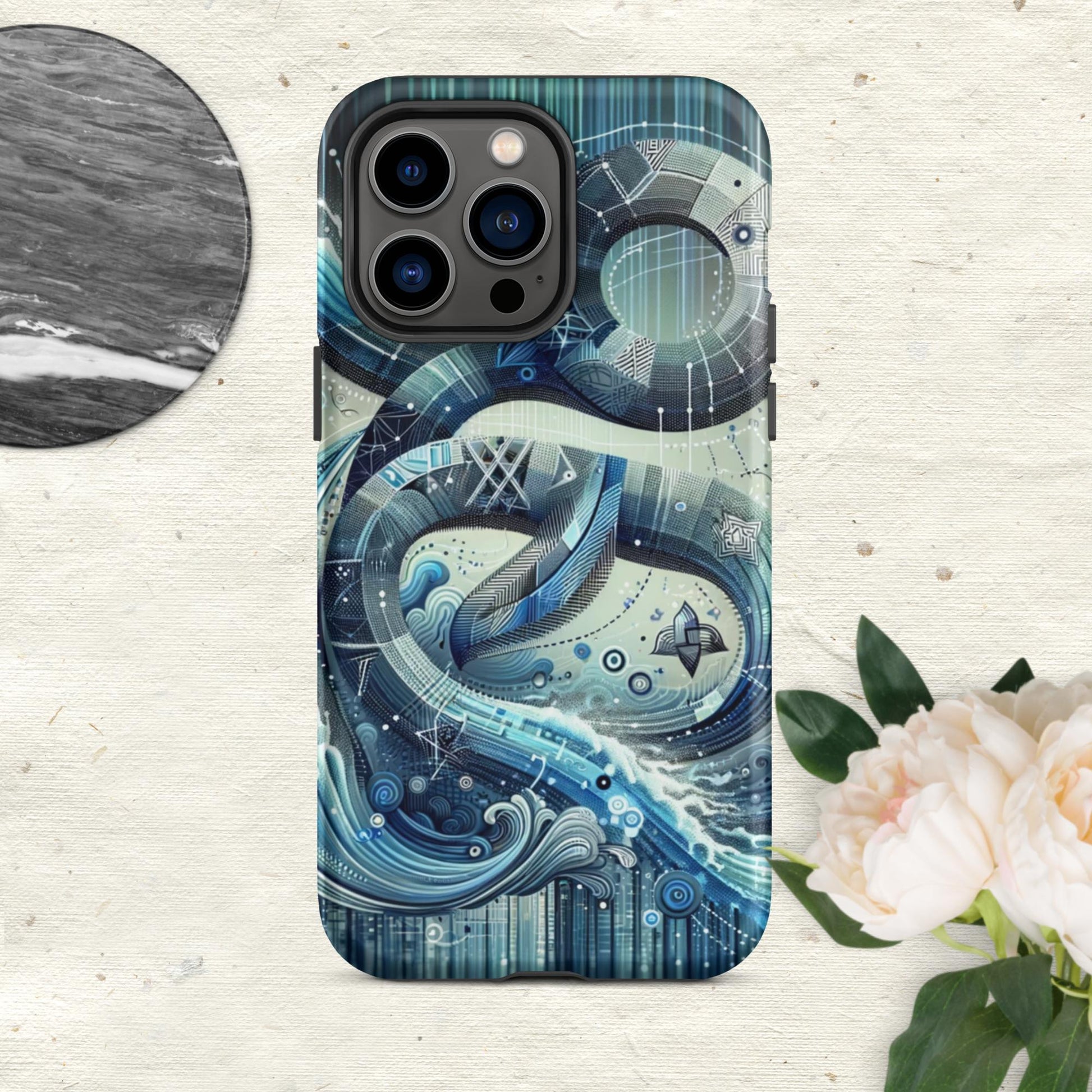 The Hologram Hook Up Matte / iPhone 14 Pro Max Aquarius Tough Case for iPhone®
