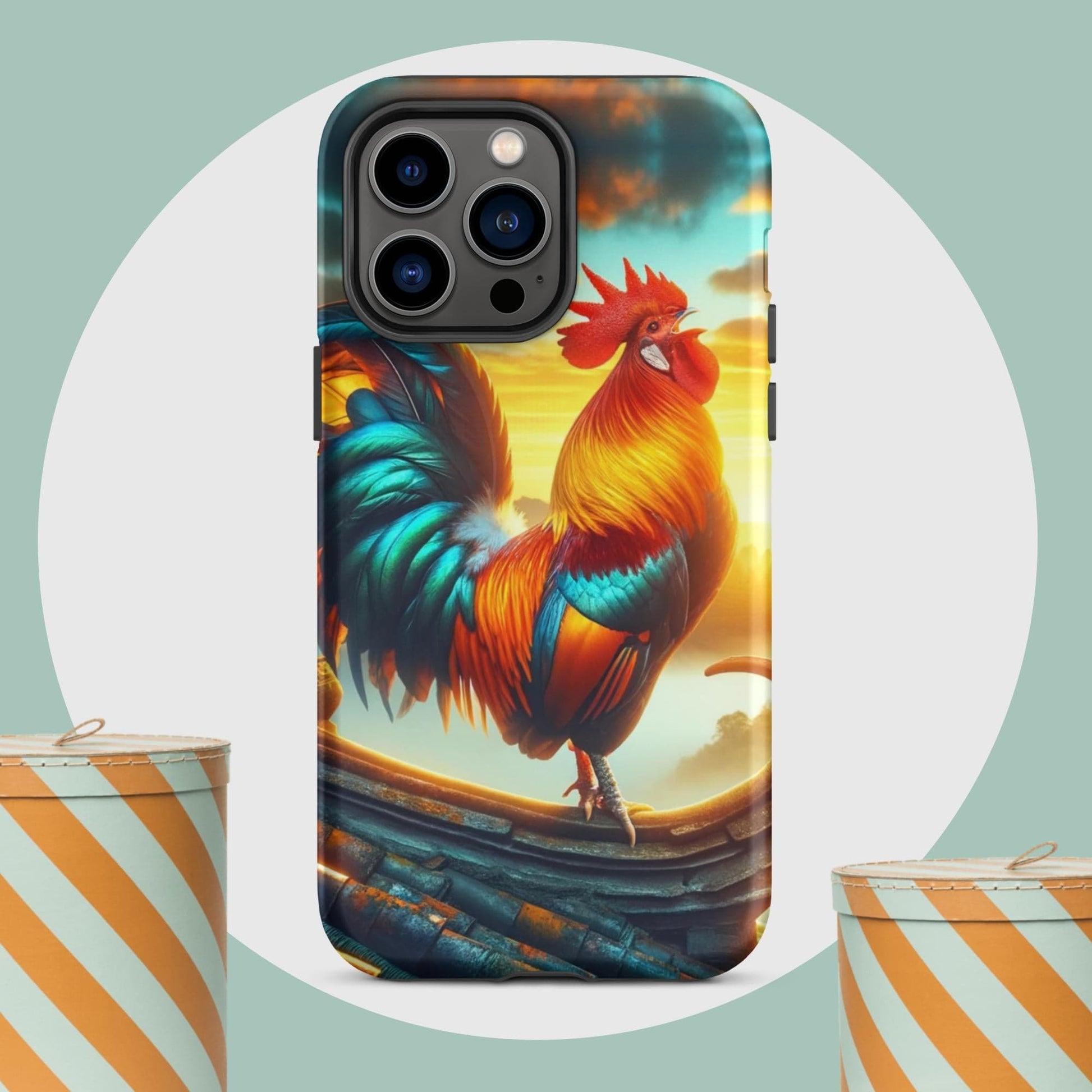 The Hologram Hook Up Matte / iPhone 14 Pro Max Rooster Tough Case for iPhone®