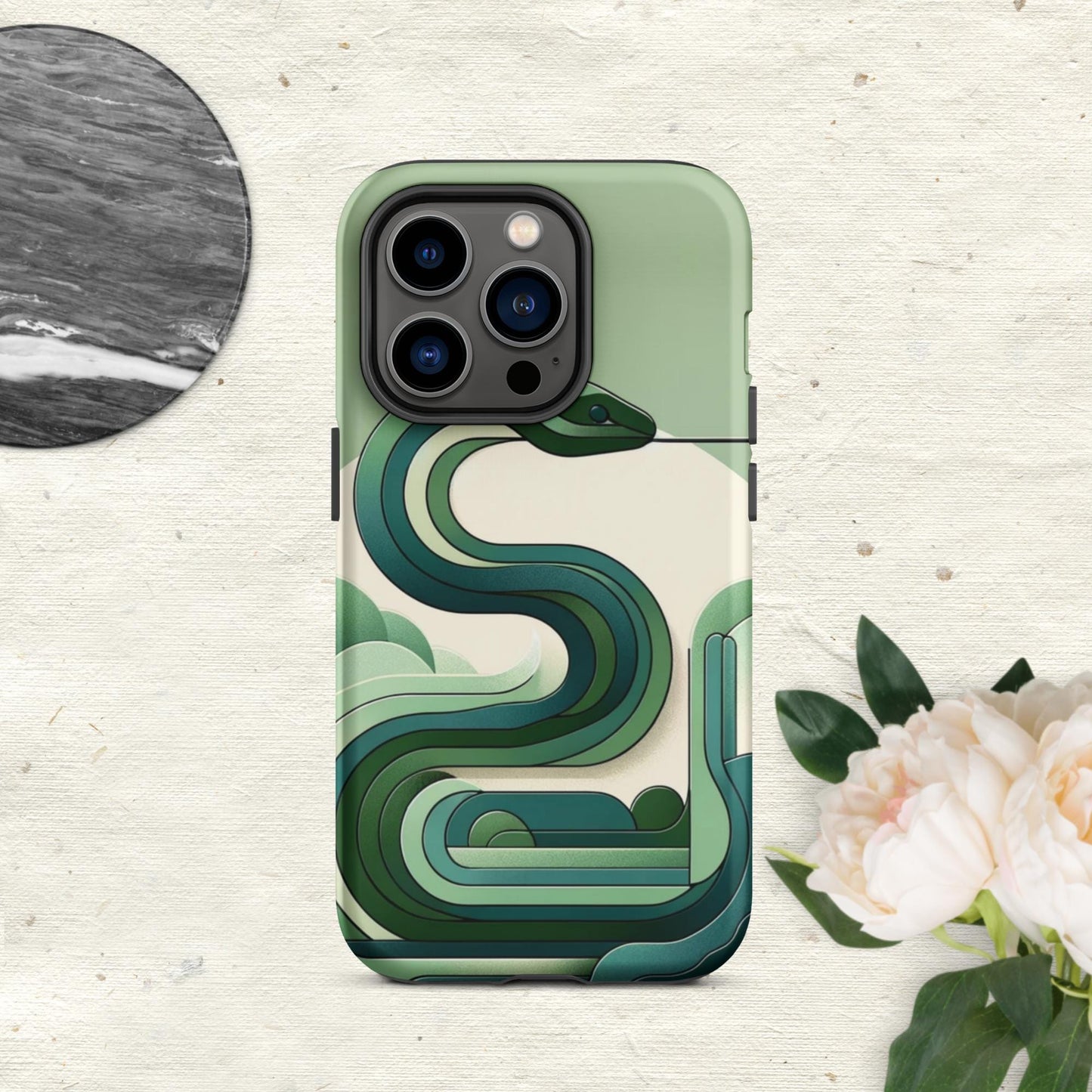 The Hologram Hook Up Matte / iPhone 14 Pro Snake Icon Tough Case for iPhone®