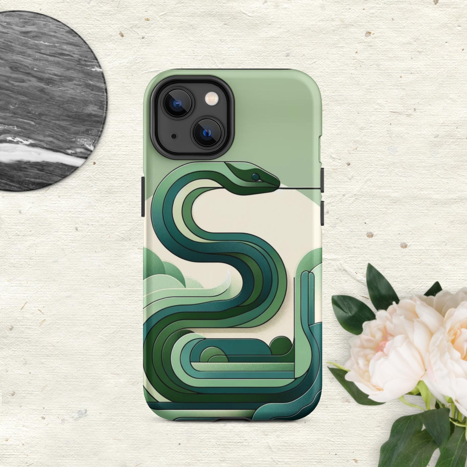 The Hologram Hook Up Matte / iPhone 14 Snake Icon Tough Case for iPhone®